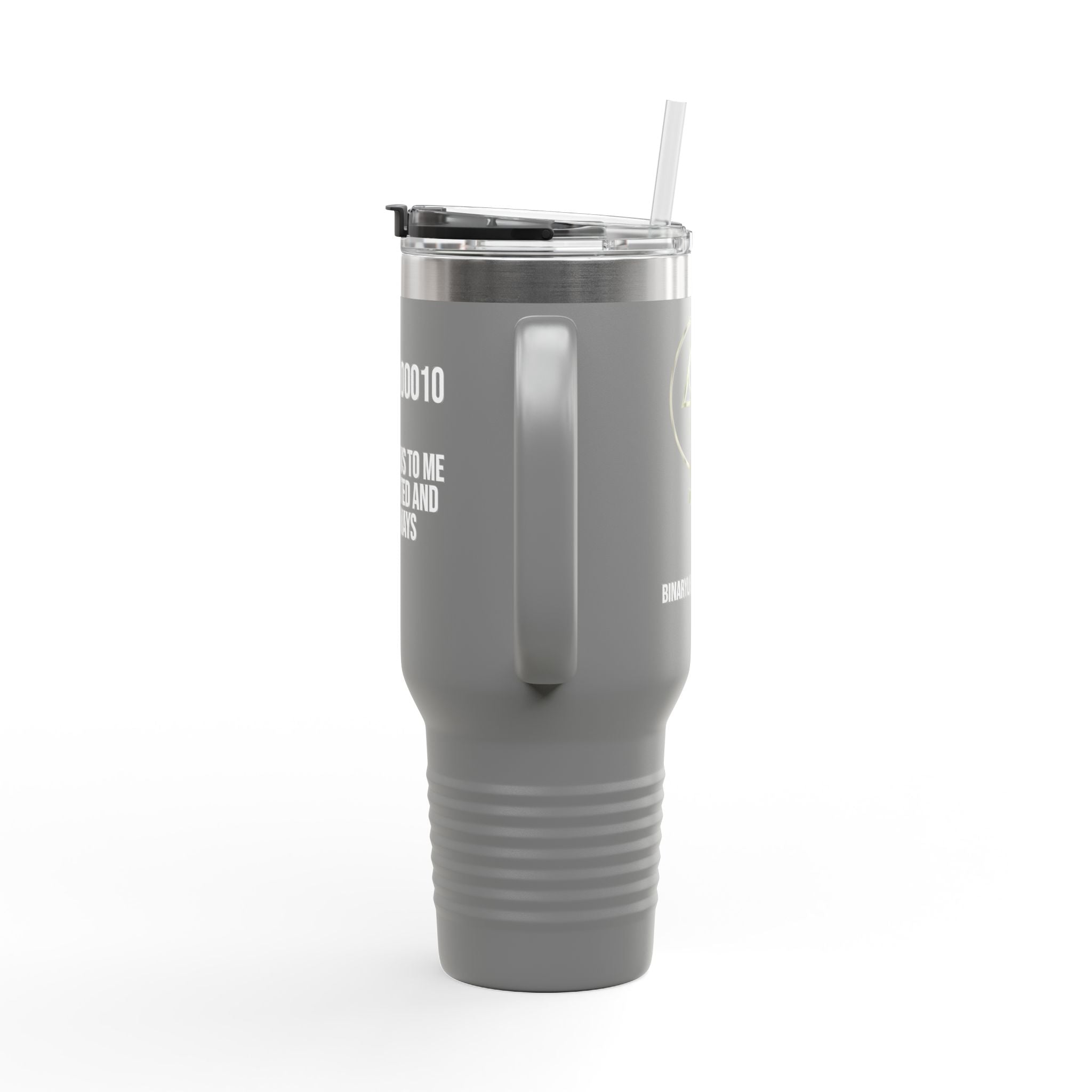 40oz Insulated Travel Mug — "Money Flows to Me" Empowering Affirmation Tumbler