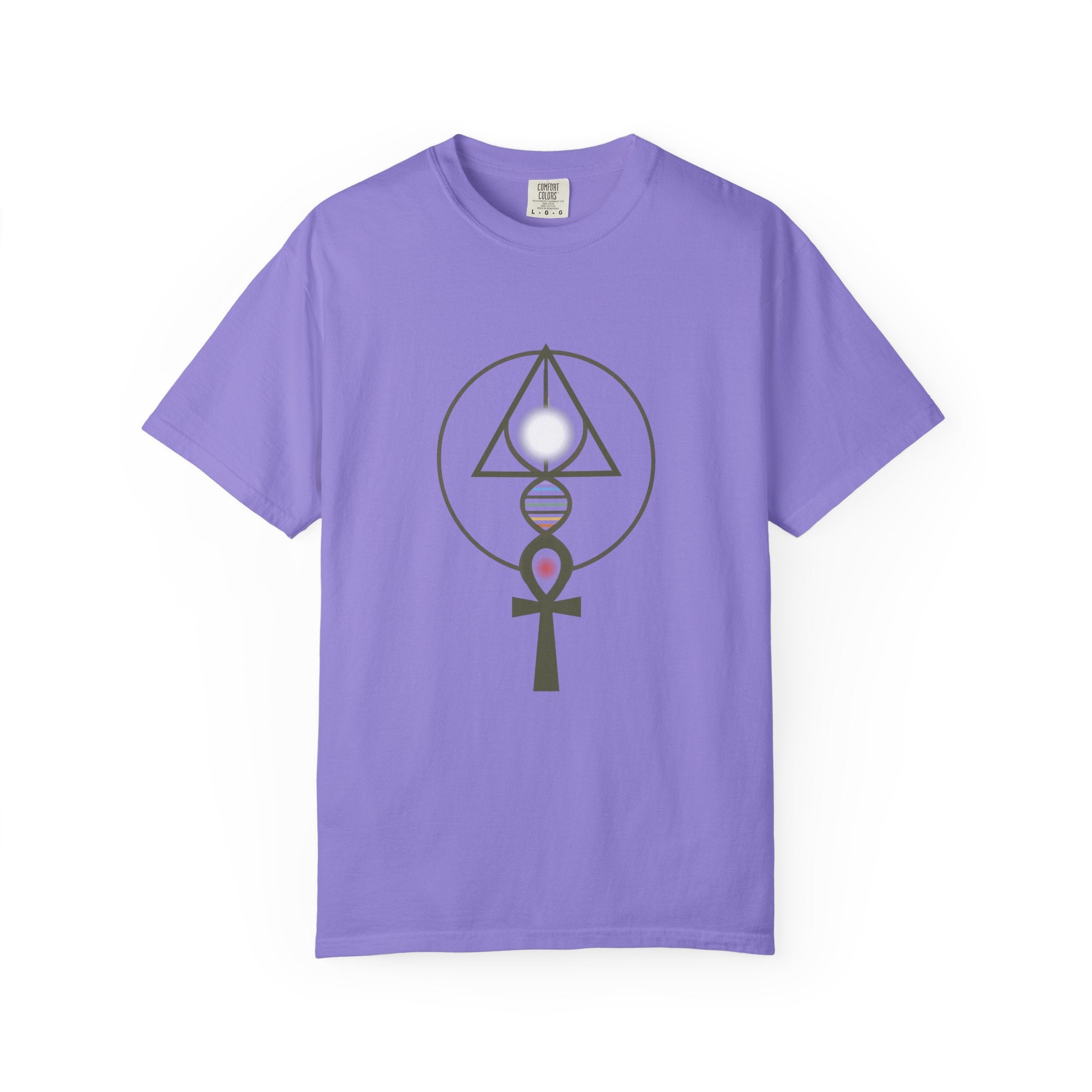 Binary Light Codes Logo T-shirt | Sacred Geometry Alchemy Spiritual Tee