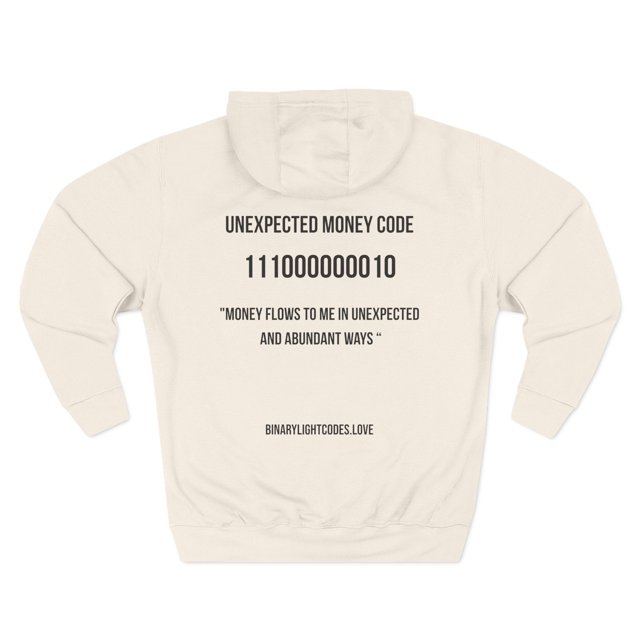 Hoodie - Activated BLC Symbol & "Unexpected Money Code" Binary Design