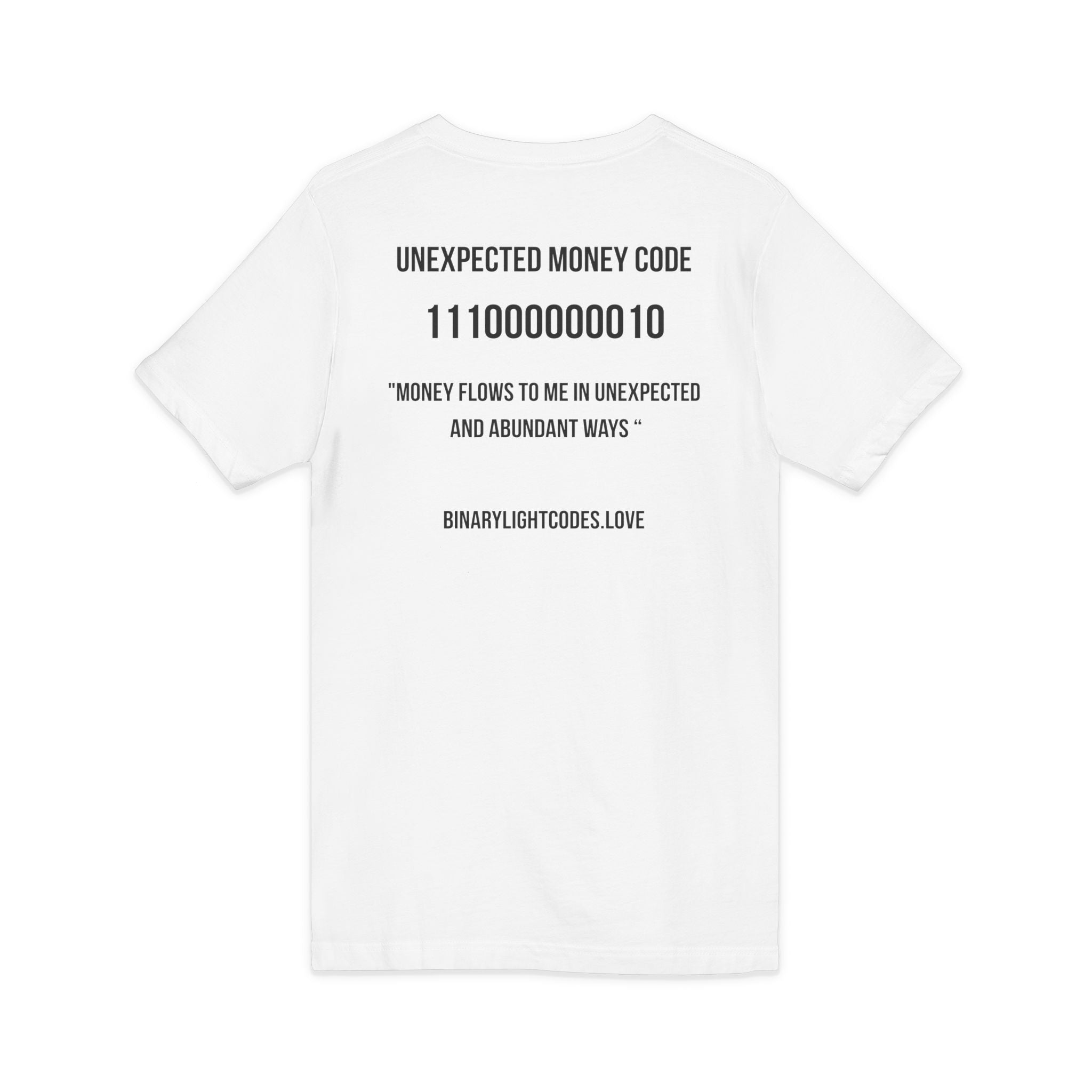 Money Manifestation V-Neck Tee - "Unexpected Money Code"