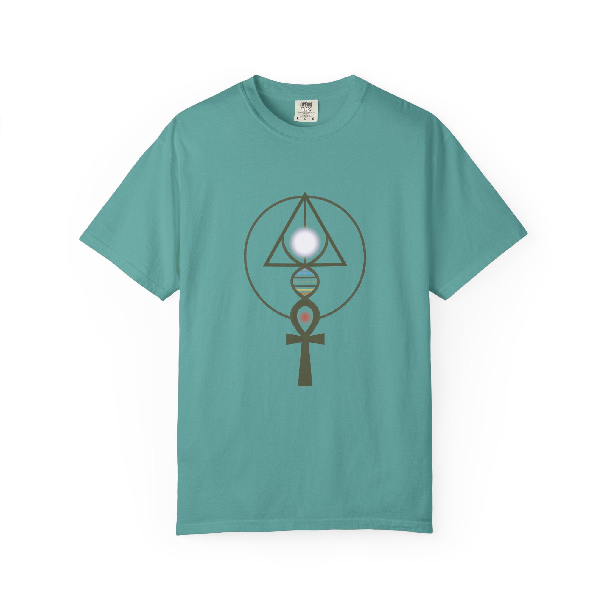 Binary Light Codes Logo T-shirt | Sacred Geometry Alchemy Spiritual Tee