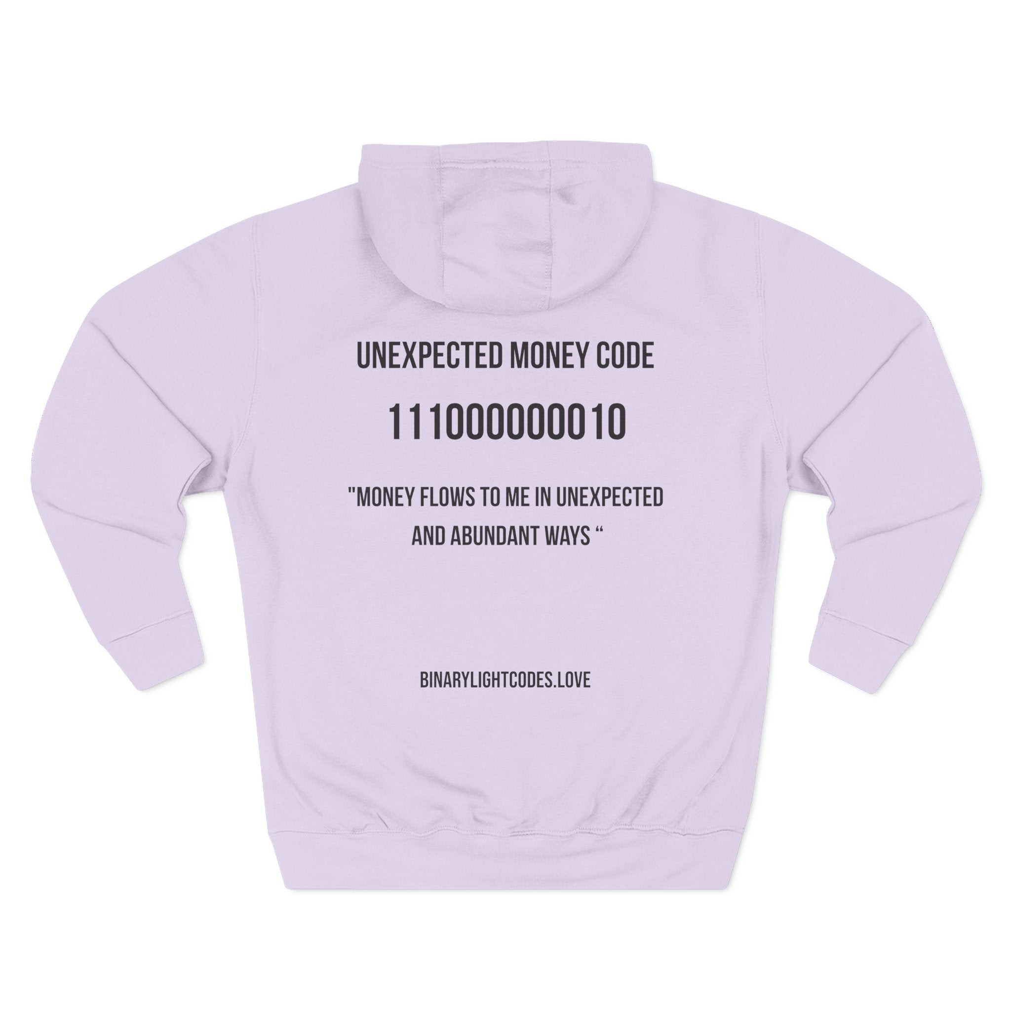 Hoodie - Activated BLC Symbol & "Unexpected Money Code" Binary Design