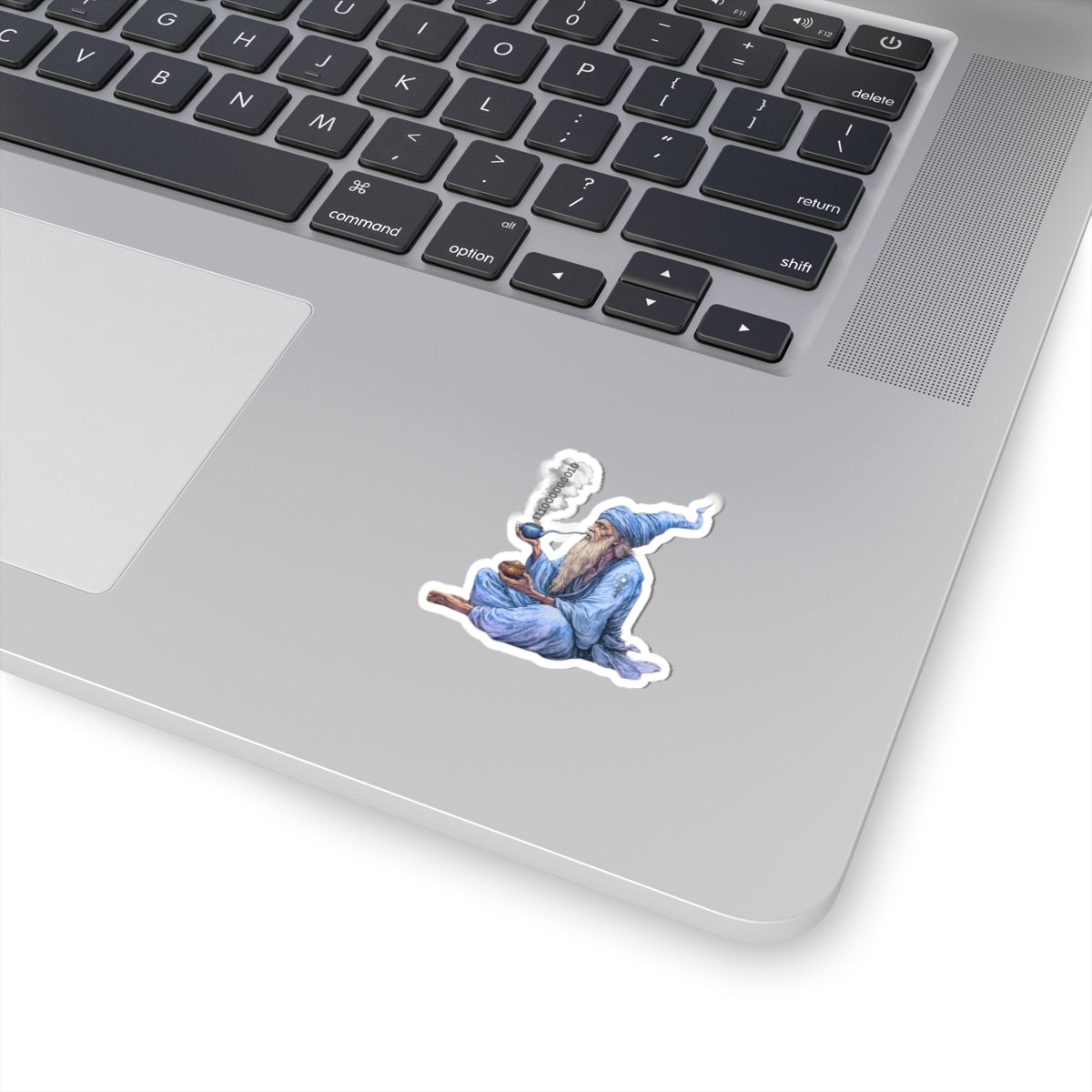 Mystic Wizard Smoking Pipe Sticker — Vinyl Kiss-Cut Sticker for Laptops, Journals & Gifting