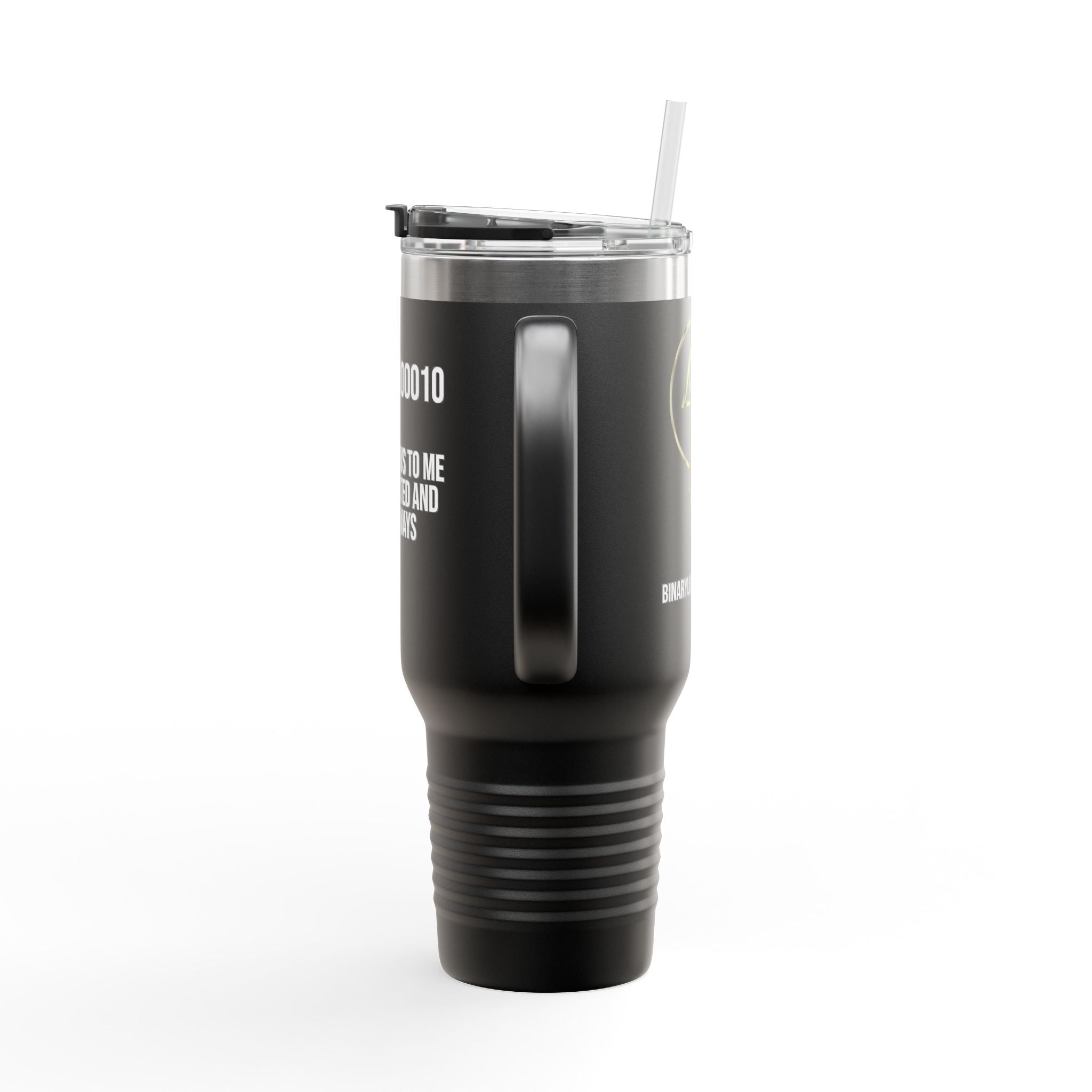 40oz Insulated Travel Mug — "Money Flows to Me" Empowering Affirmation Tumbler