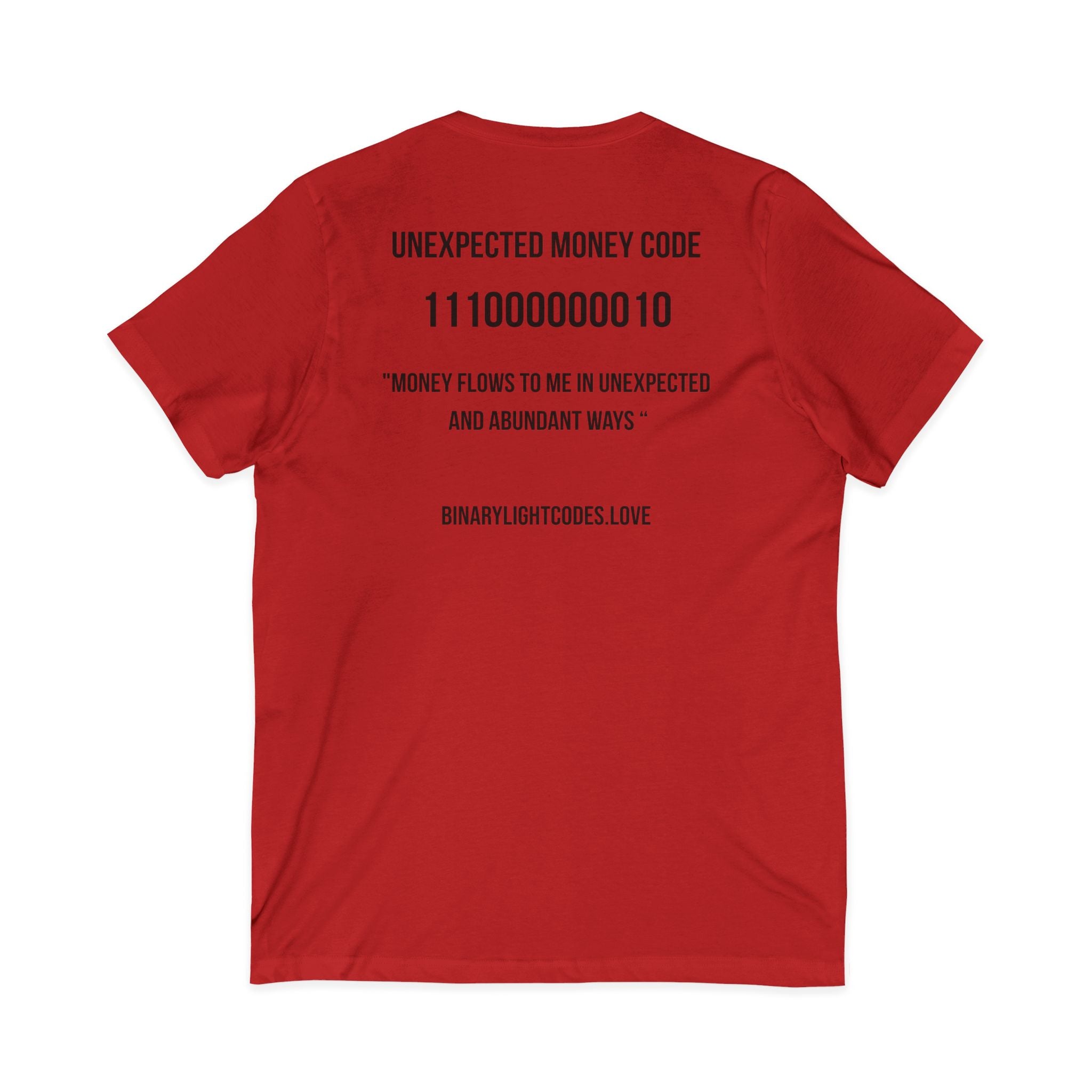 Money Manifestation V-Neck Tee - "Unexpected Money Code"