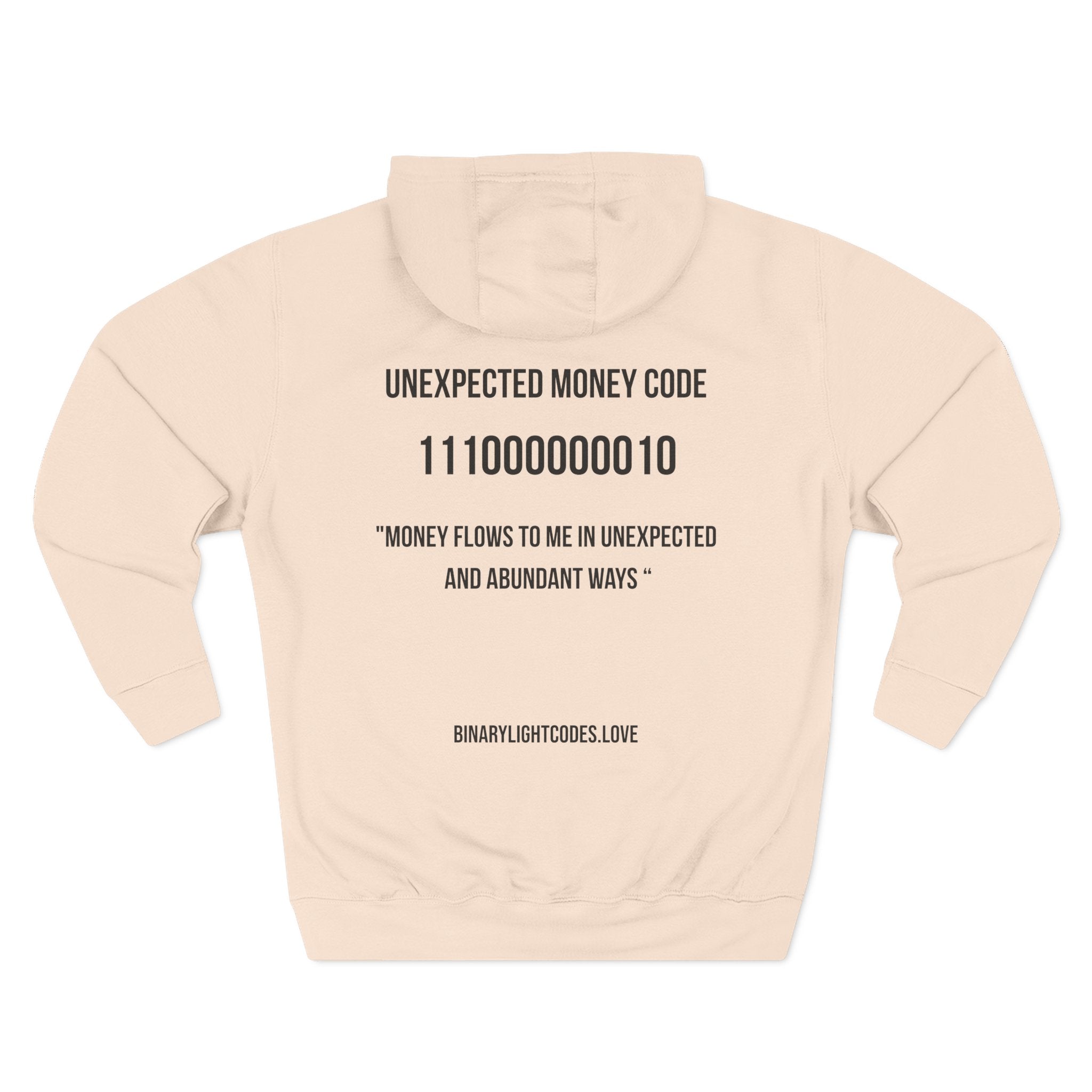 Hoodie - Activated BLC Symbol & "Unexpected Money Code" Binary Design