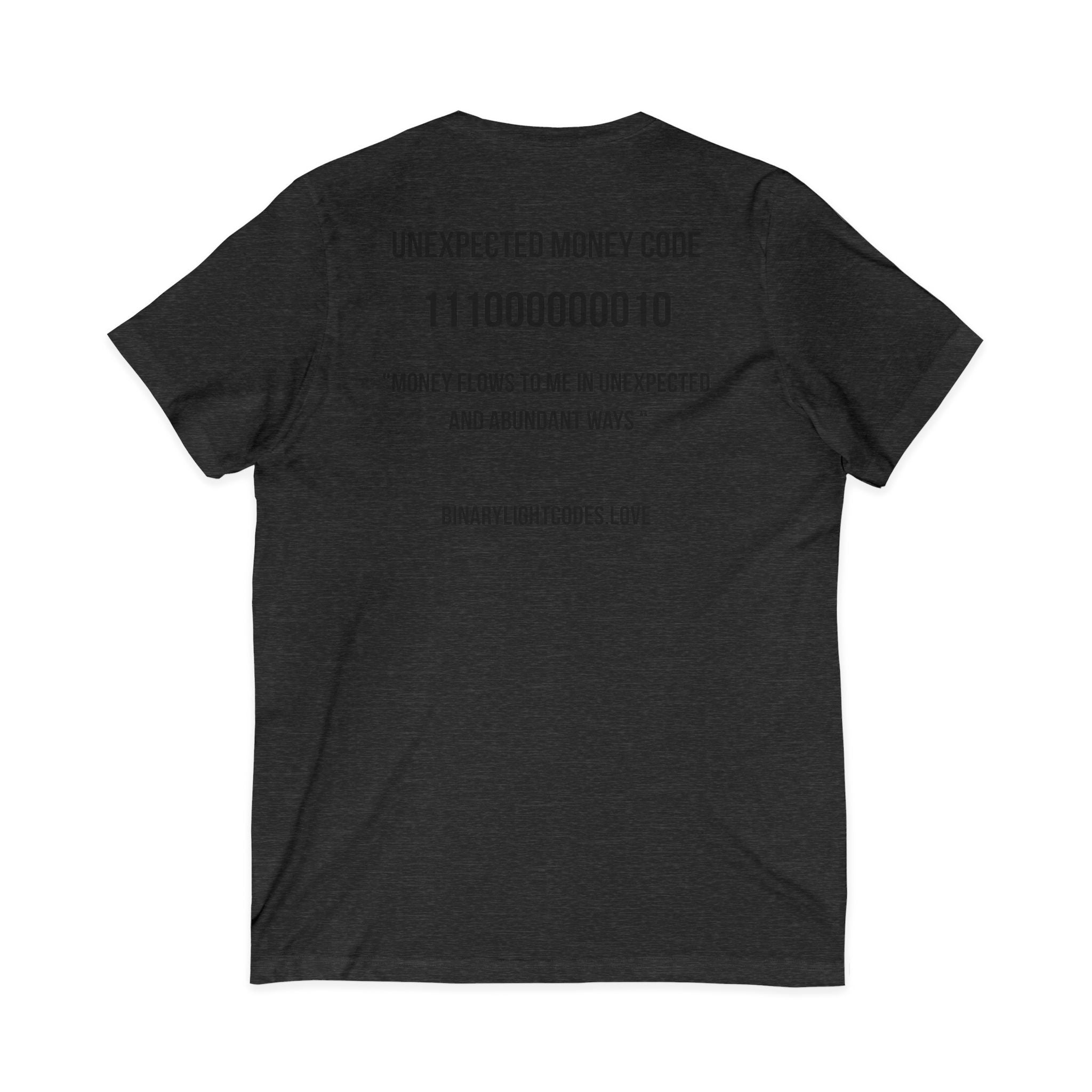 Money Manifestation V-Neck Tee - "Unexpected Money Code"