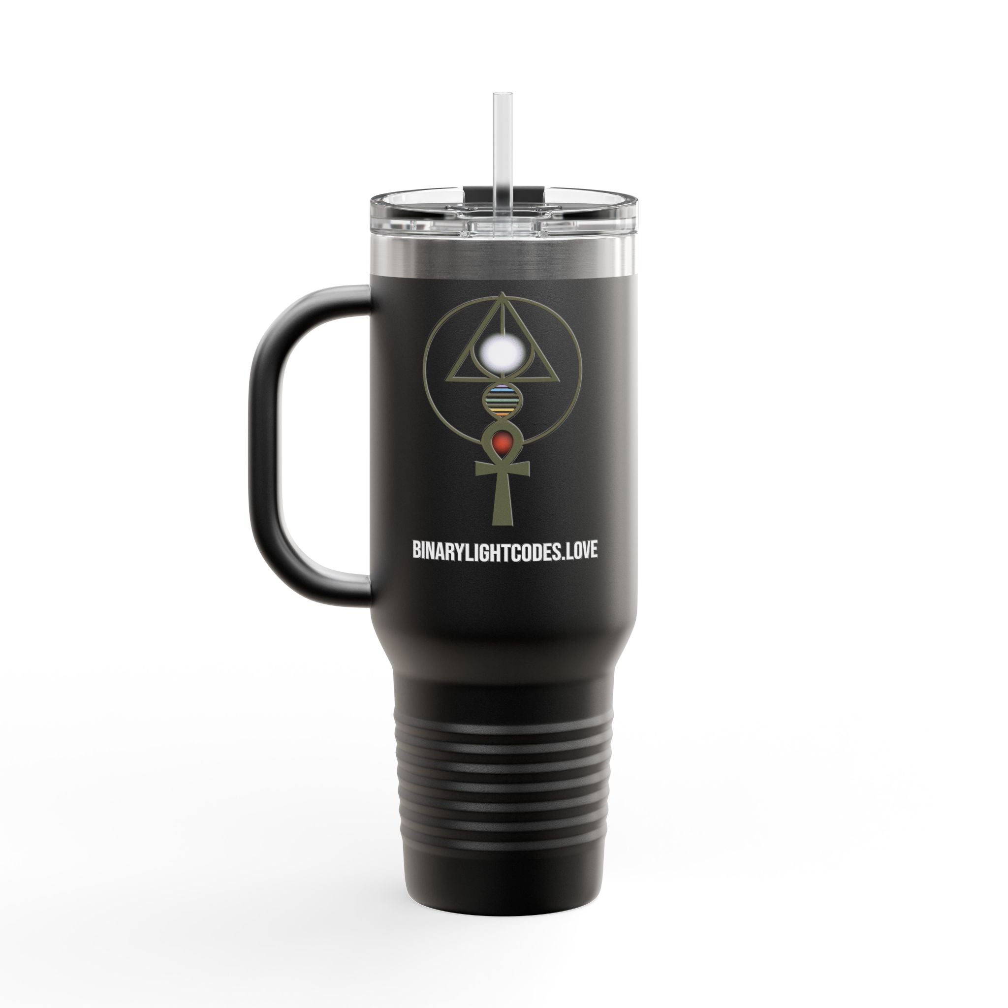 40oz Insulated Travel Mug — "Money Flows to Me" Empowering Affirmation Tumbler