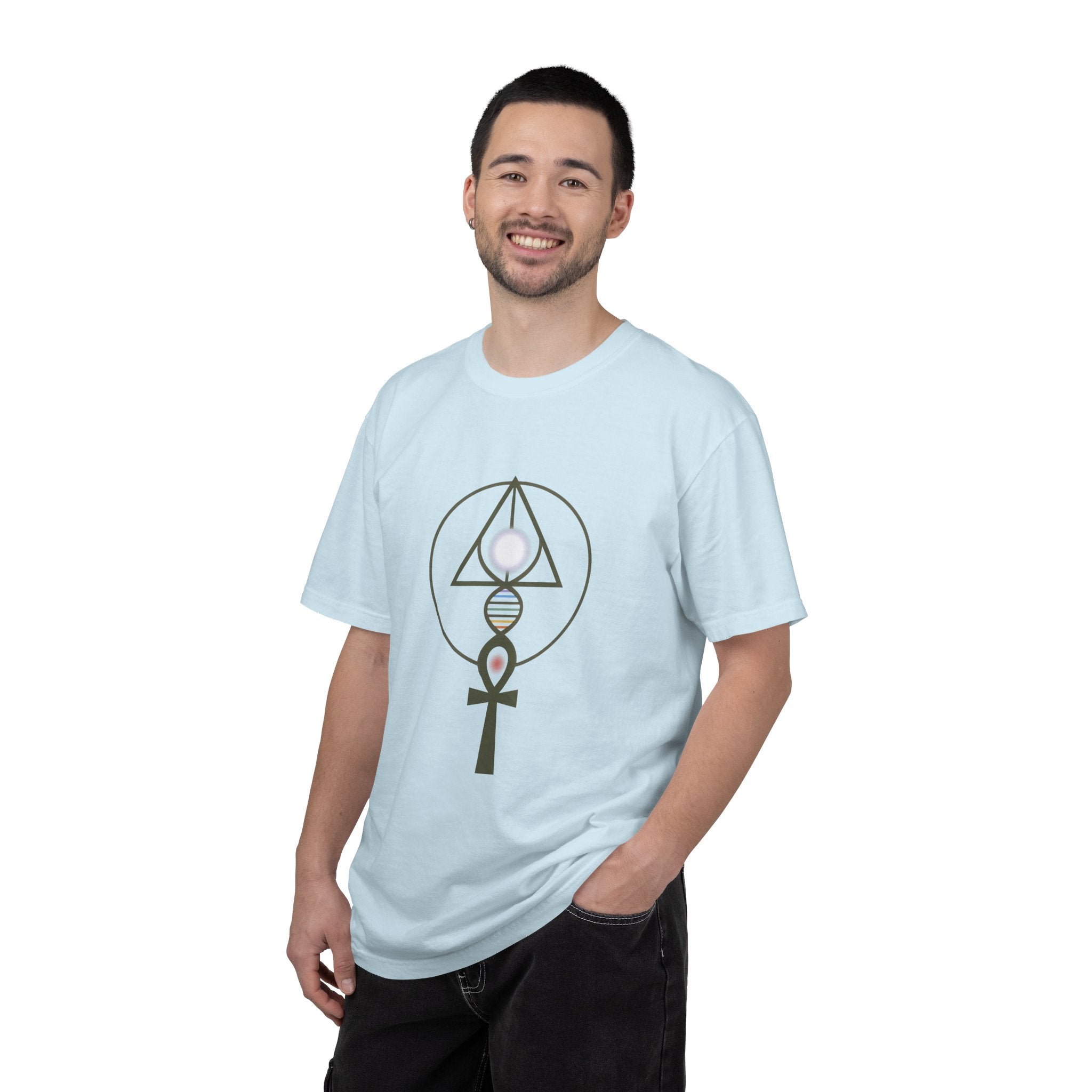 Binary Light Codes Logo T-shirt | Sacred Geometry Alchemy Spiritual Tee