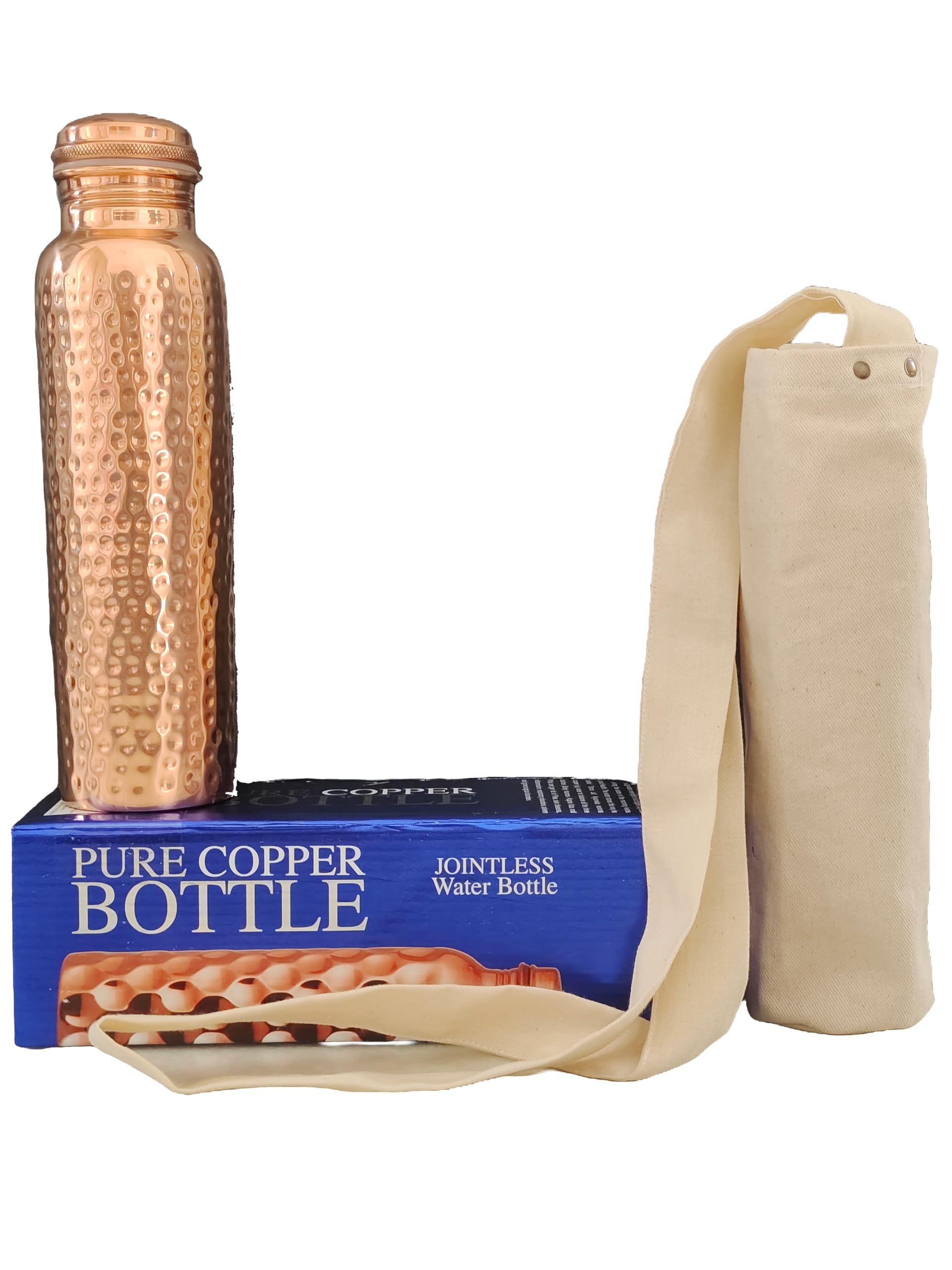 99.76%~ 100% pure vesla copper water bottle for drinking (Hammered)