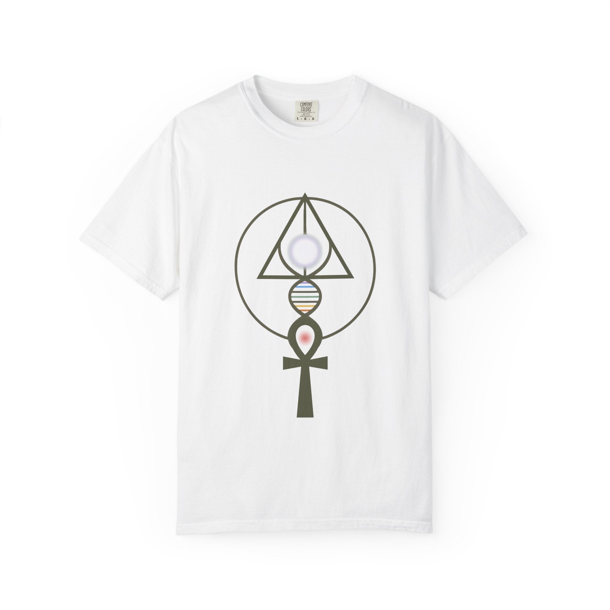 Binary Light Codes Logo T-shirt | Sacred Geometry Alchemy Spiritual Tee