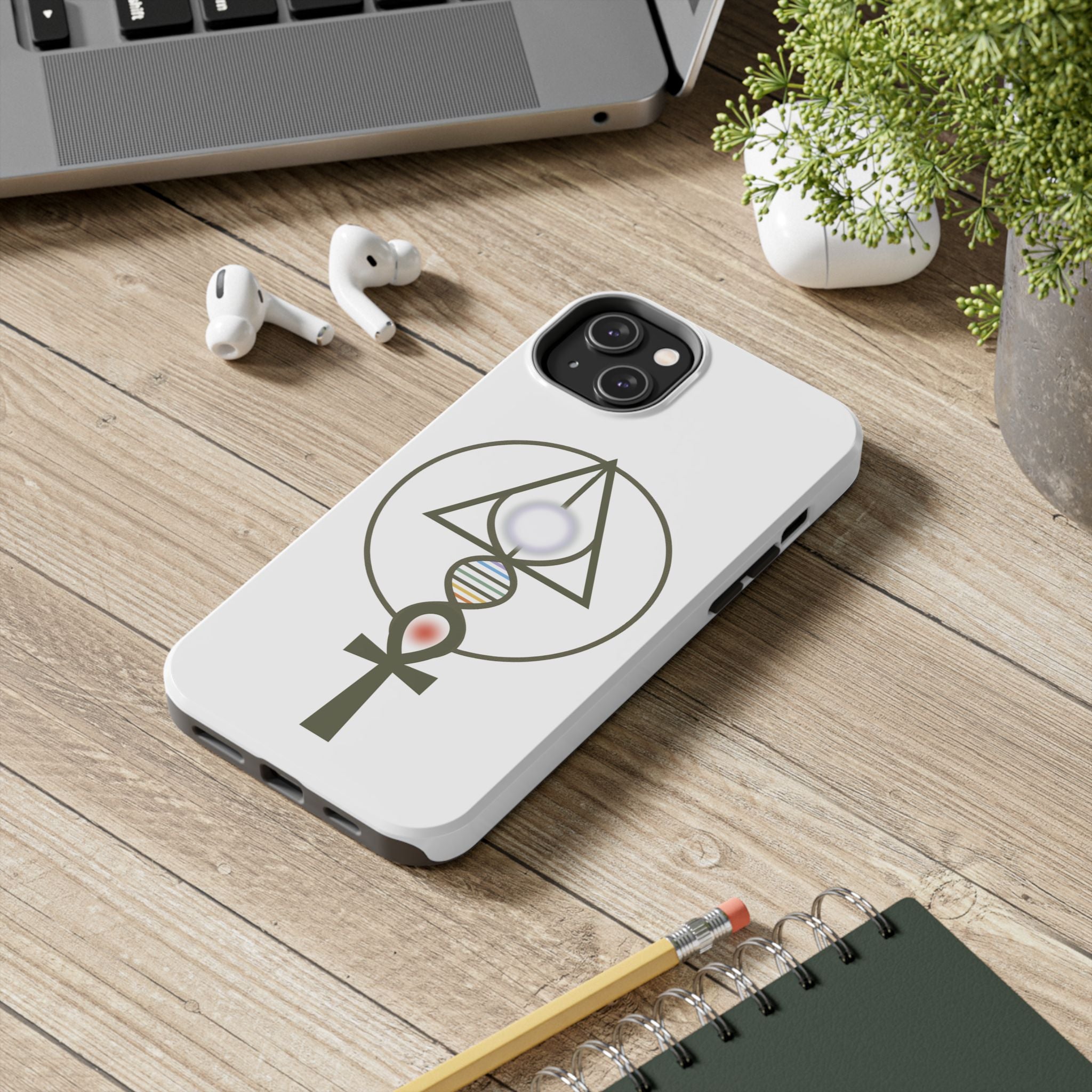 Binary Light Code Logo Phone Cover - Activated Apparel