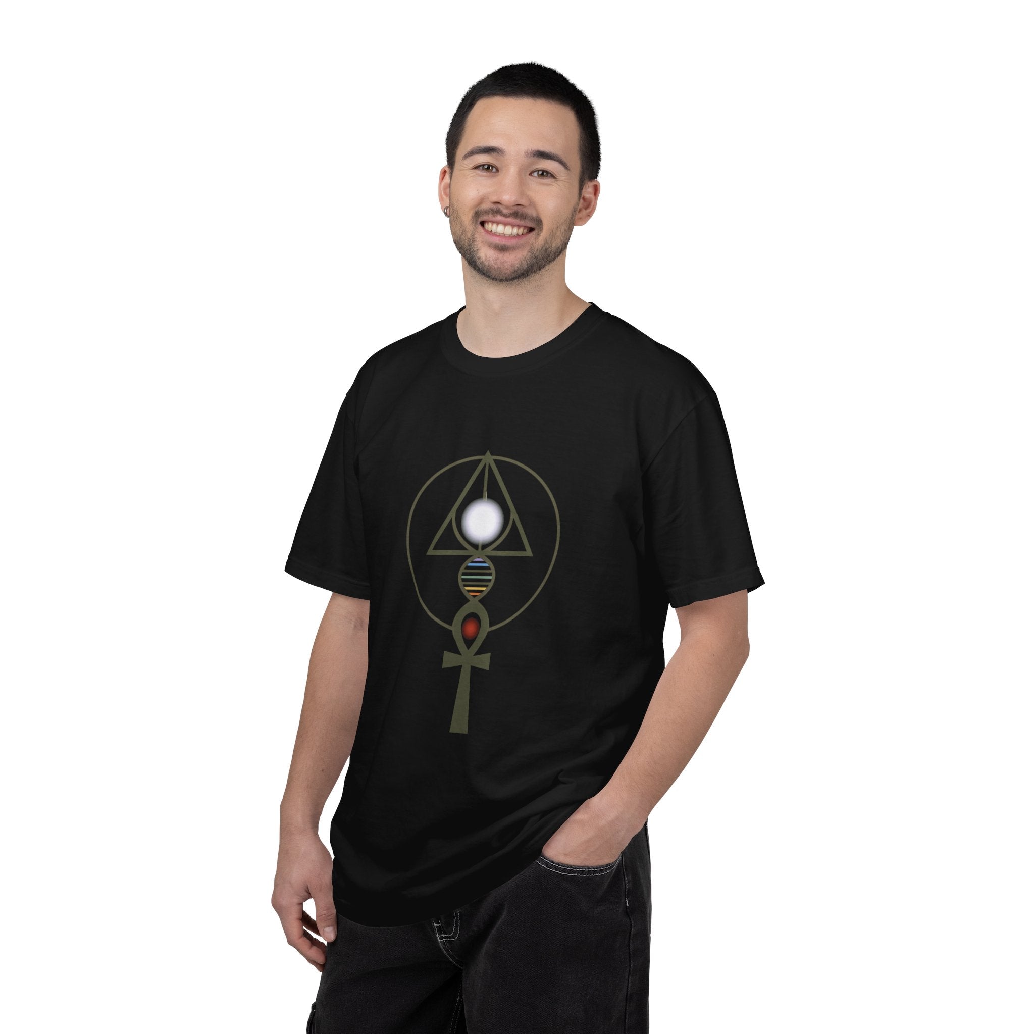 Binary Light Codes Logo T-shirt | Sacred Geometry Alchemy Spiritual Tee