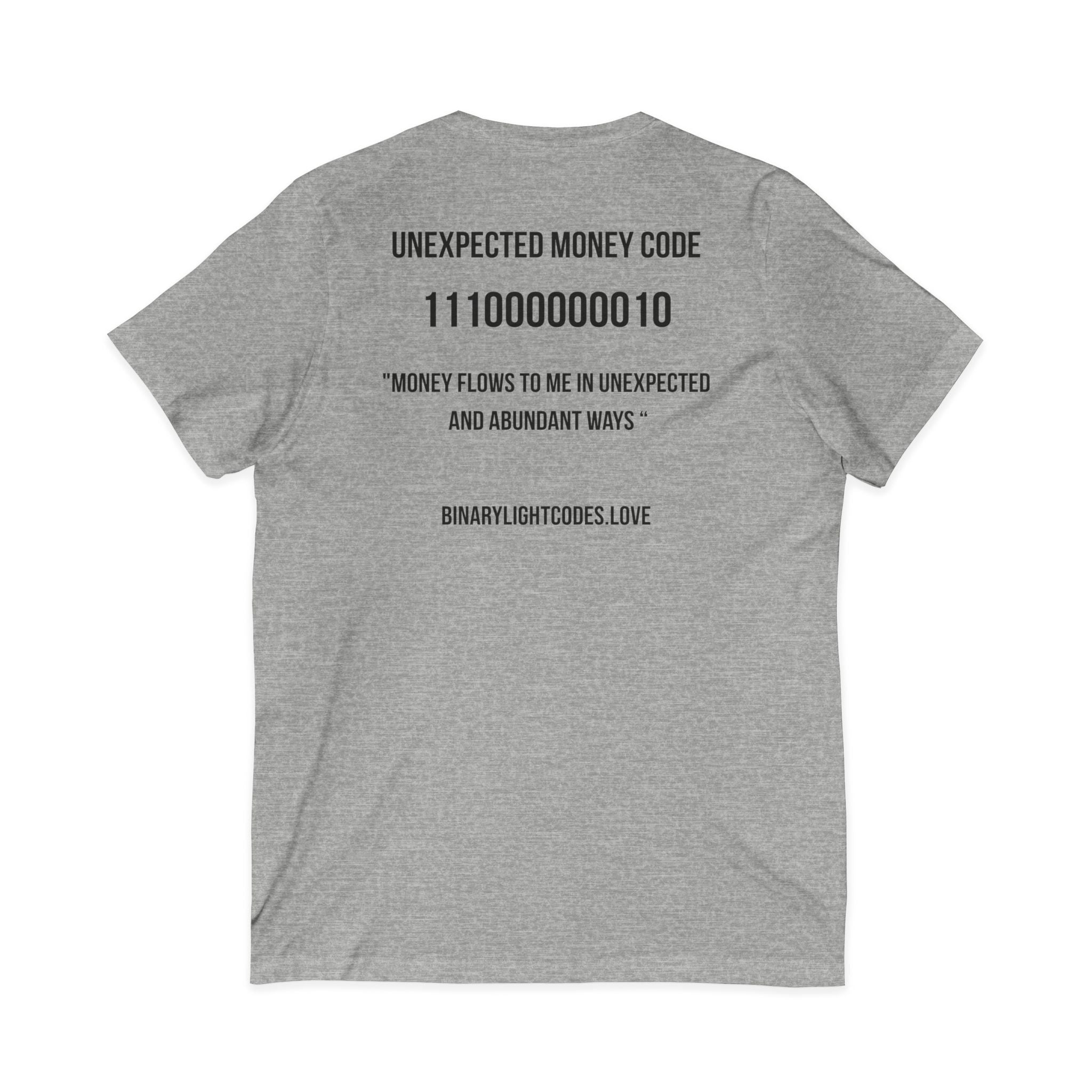 Money Manifestation V-Neck Tee - "Unexpected Money Code"