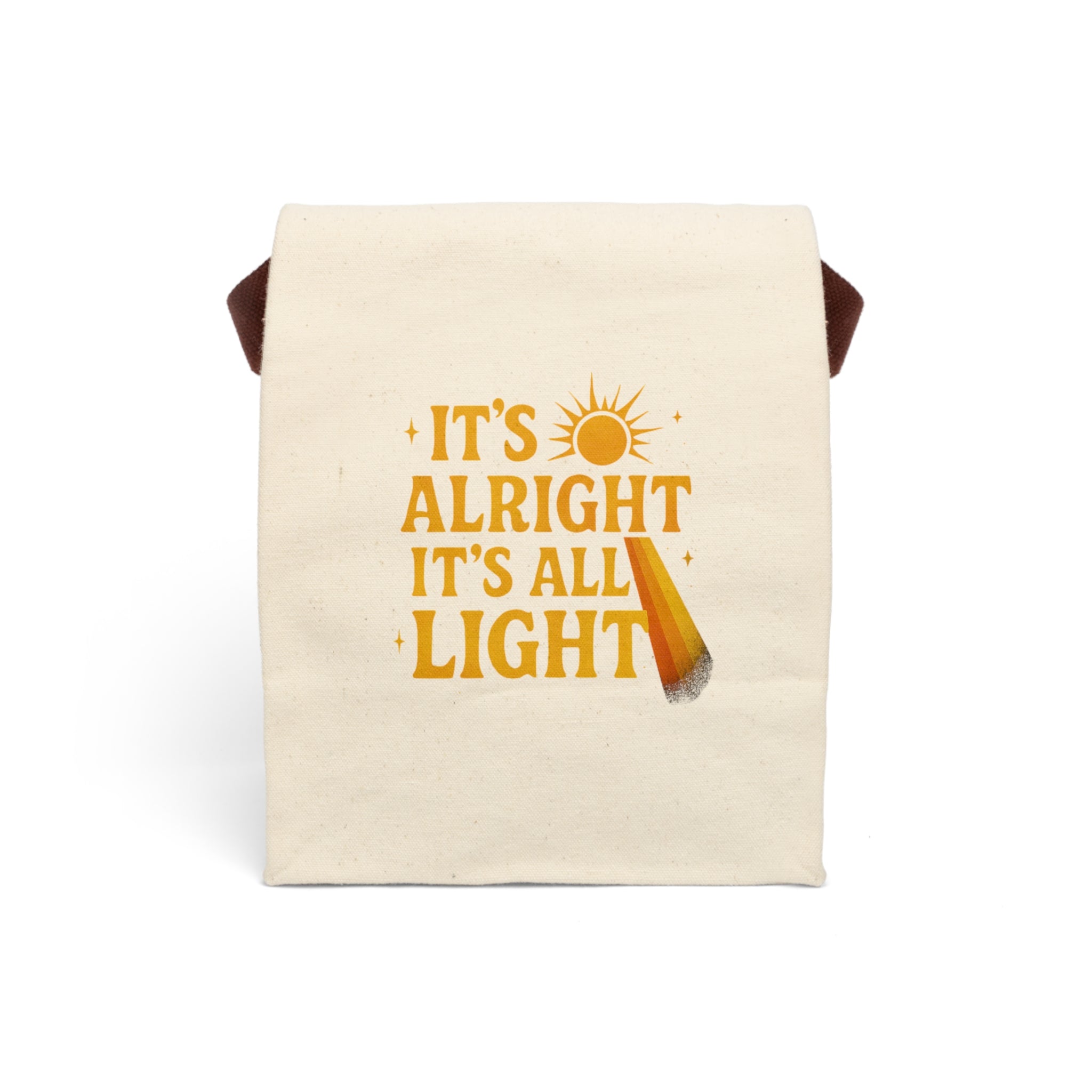 100% Canvas Lunch Bag - "It's Alright It's All Light"