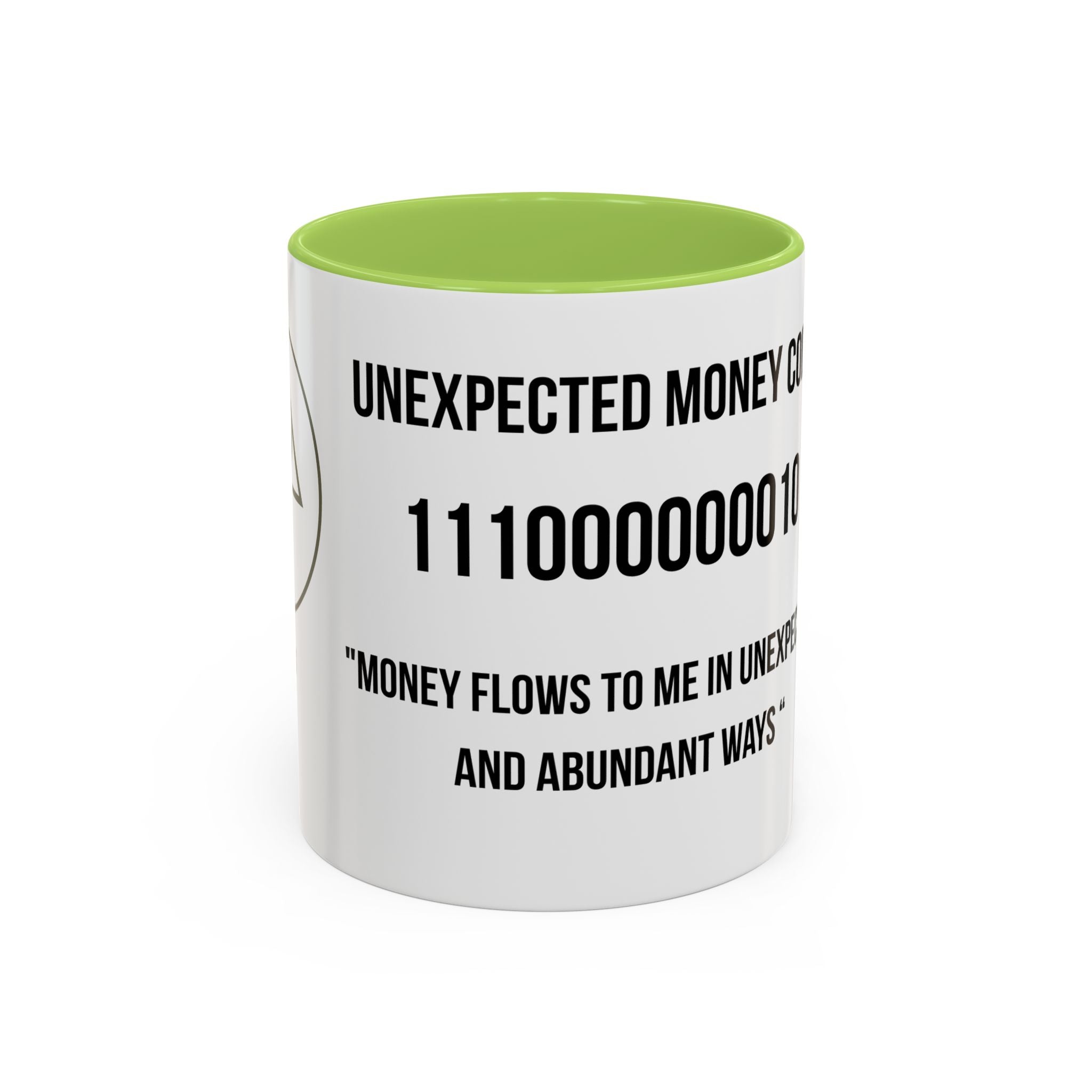 Affirmation Mug – "Unexpected Money Code" Coffee Cup