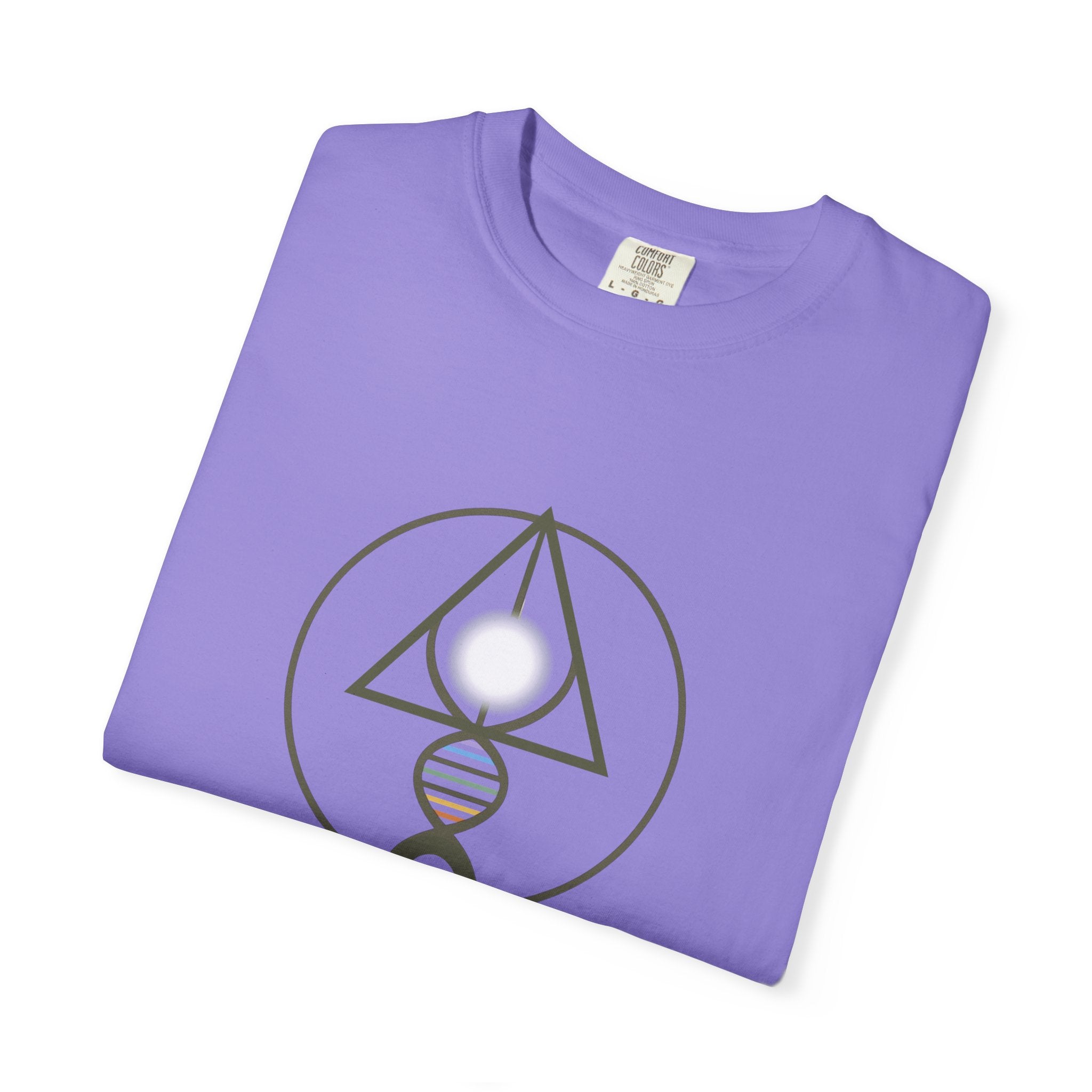 Binary Light Codes Logo T-shirt | Sacred Geometry Alchemy Spiritual Tee