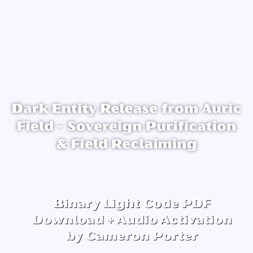 Dark Entity Release from Auric Field - Sovereign Purification & Field Reclaiming PDF + Audio Activation by Cameron Porter