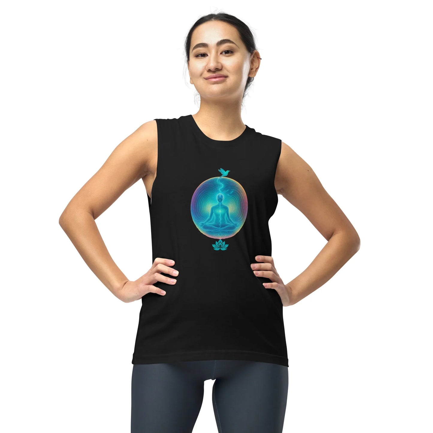Mind Your Own Vibrations Tank Top - Binary Light Codes