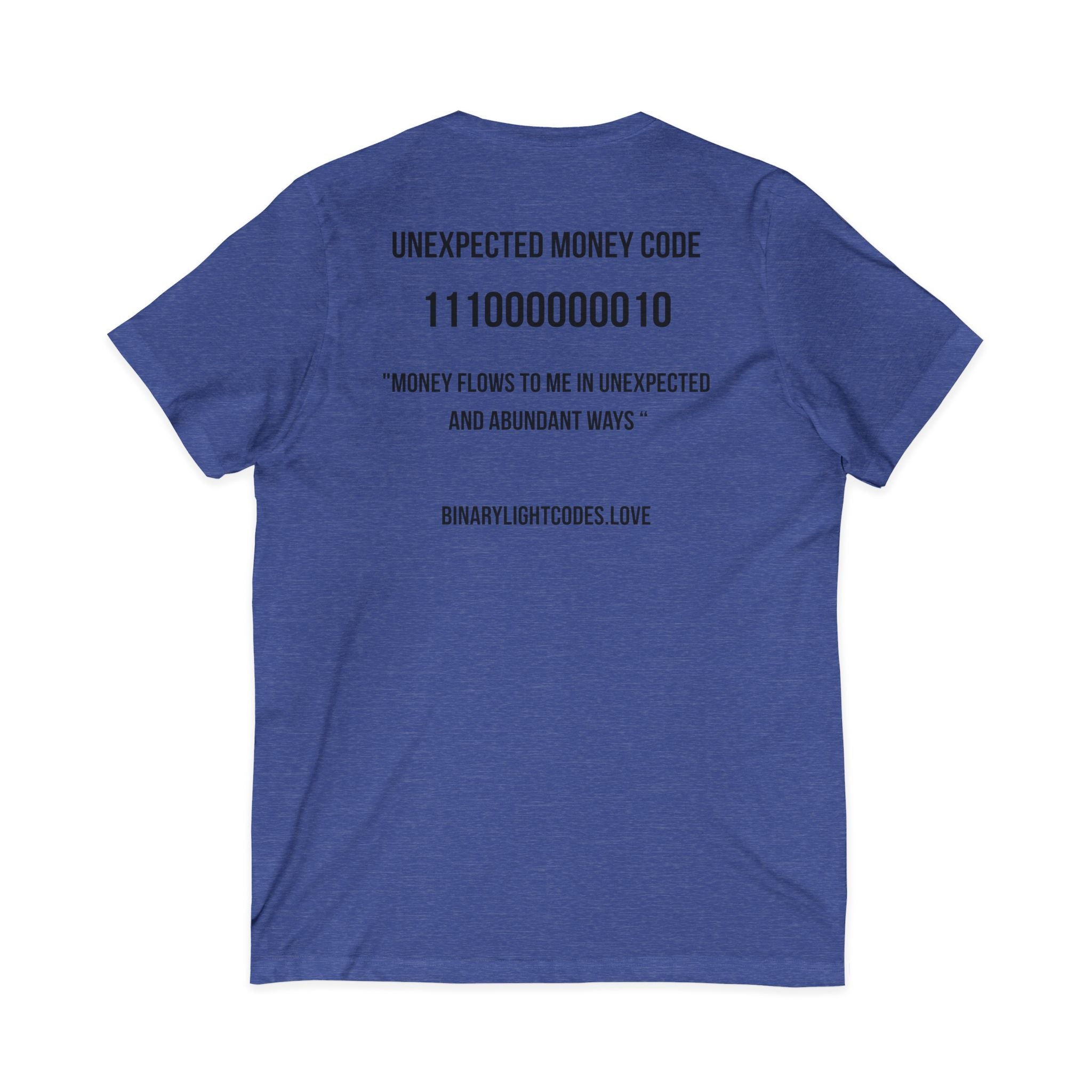 Money Manifestation V-Neck Tee - "Unexpected Money Code"