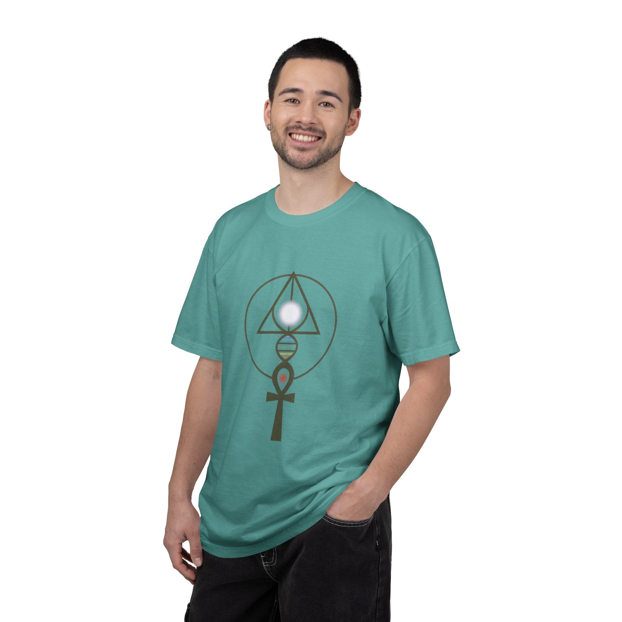 Binary Light Codes Logo T-shirt | Sacred Geometry Alchemy Spiritual Tee