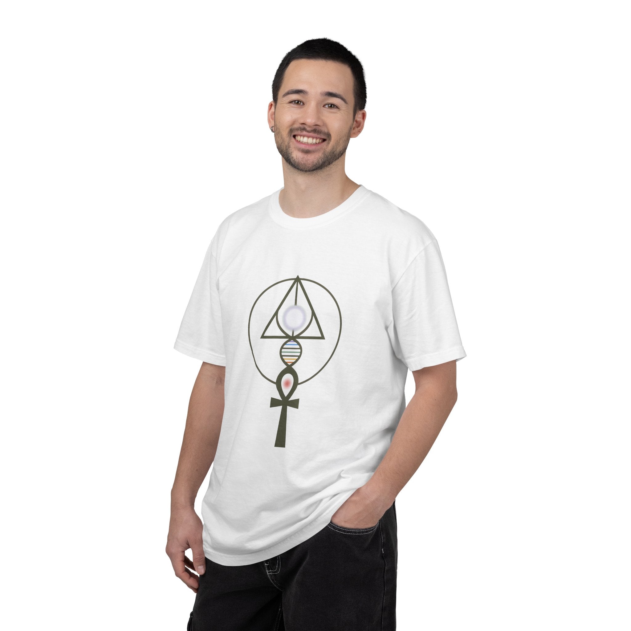 Binary Light Codes Logo T-shirt | Sacred Geometry Alchemy Spiritual Tee
