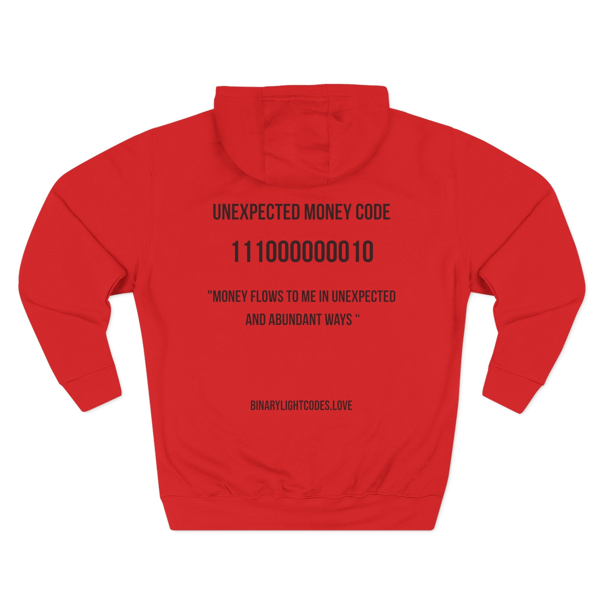 Hoodie -  Activated BLC Symbol & "Unexpected Money Code" Binary Design