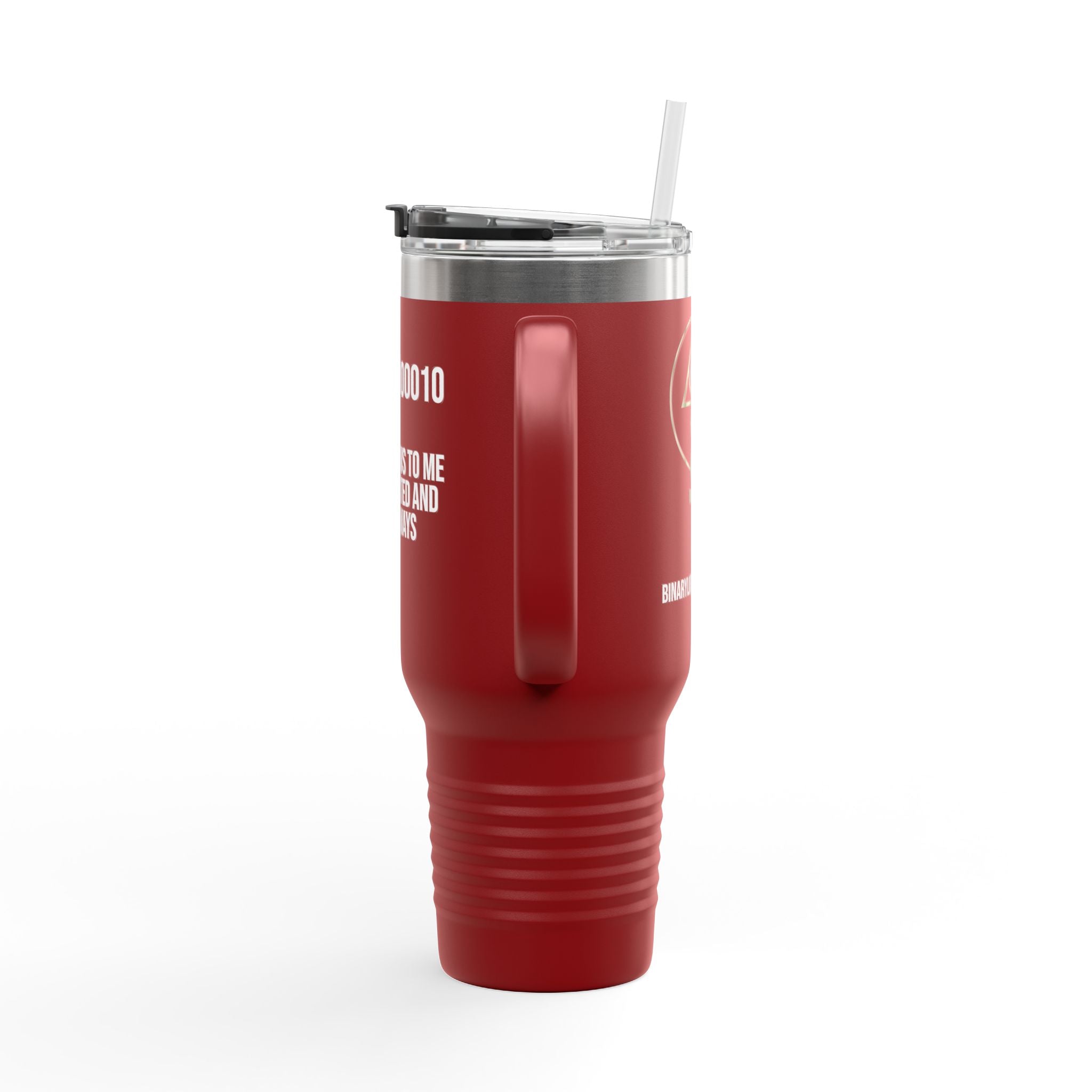 40oz Insulated Travel Mug — "Money Flows to Me" Empowering Affirmation Tumbler