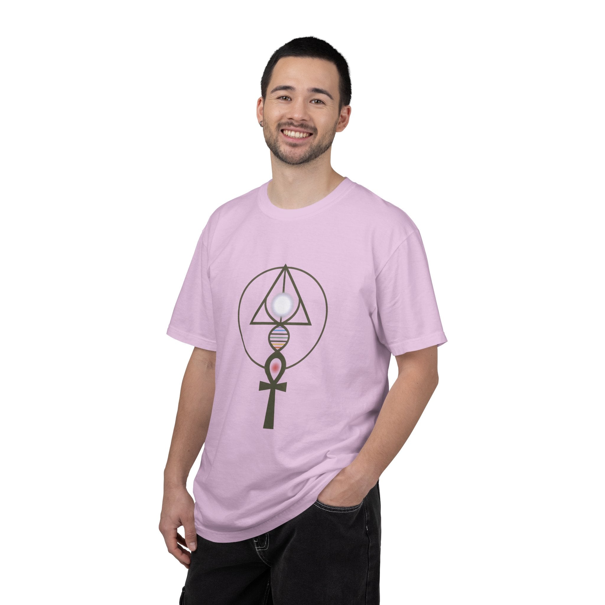 Binary Light Codes Logo T-shirt | Sacred Geometry Alchemy Spiritual Tee