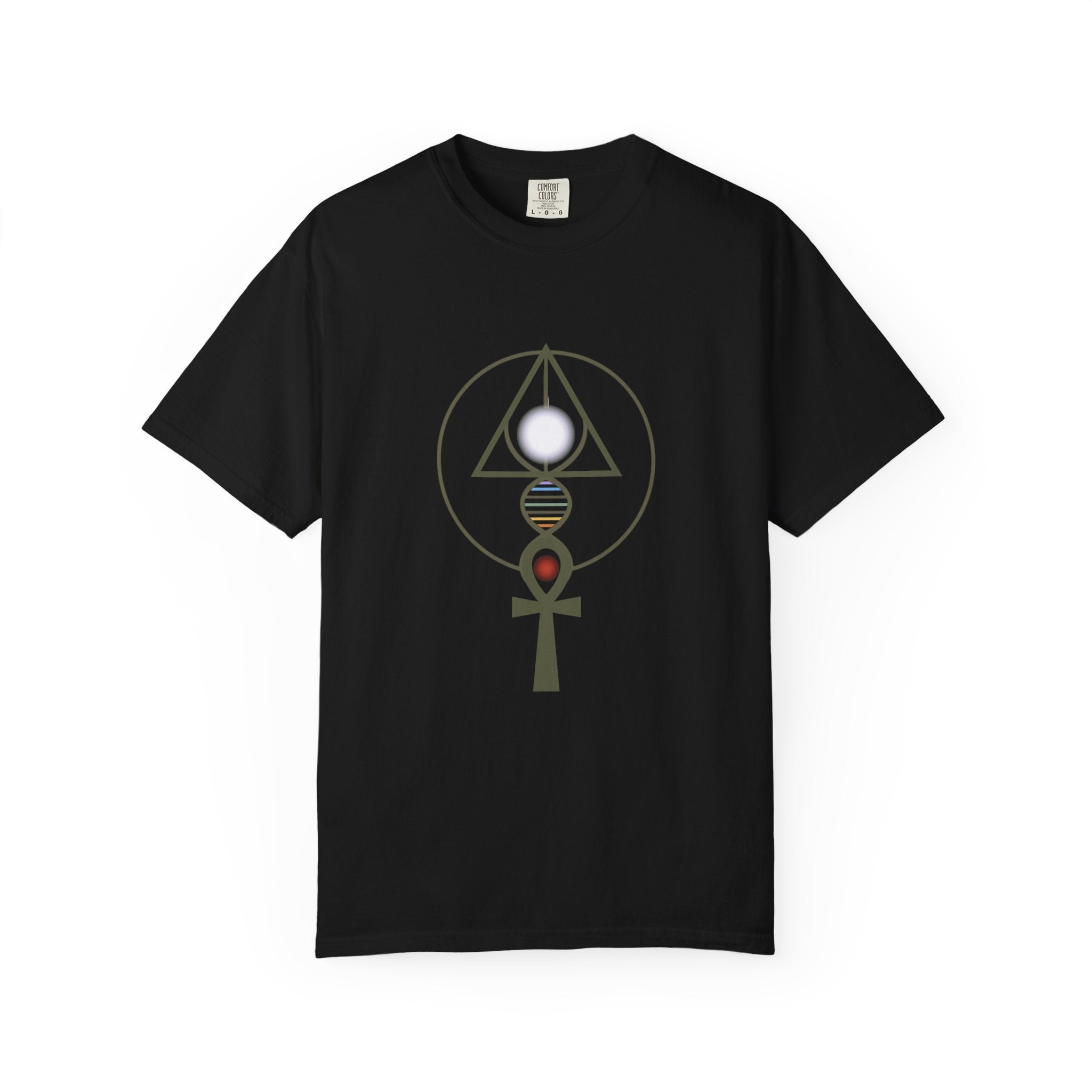 Binary Light Codes Logo T-shirt | Sacred Geometry Alchemy Spiritual Tee