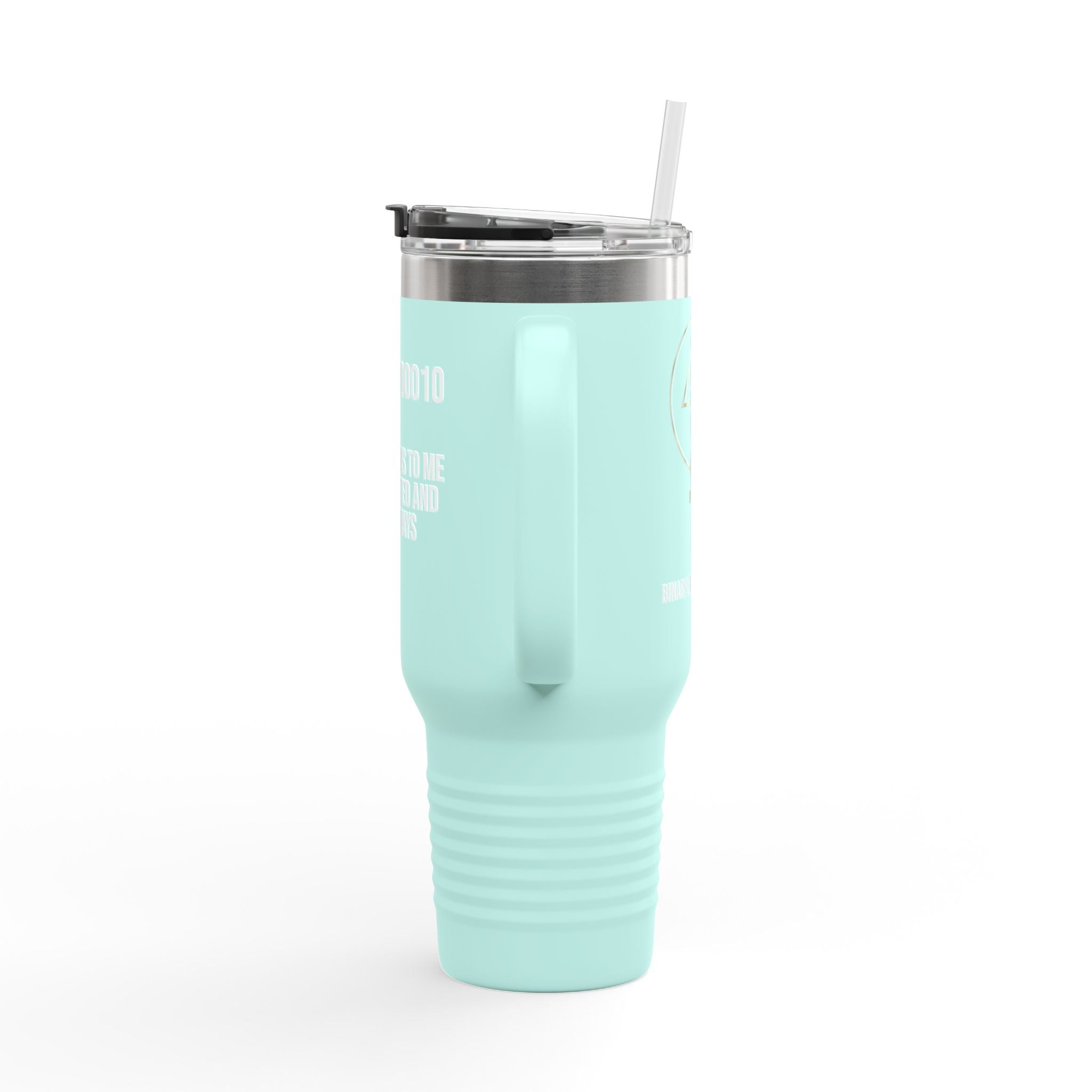 40oz Insulated Travel Mug — "Money Flows to Me" Empowering Affirmation Tumbler