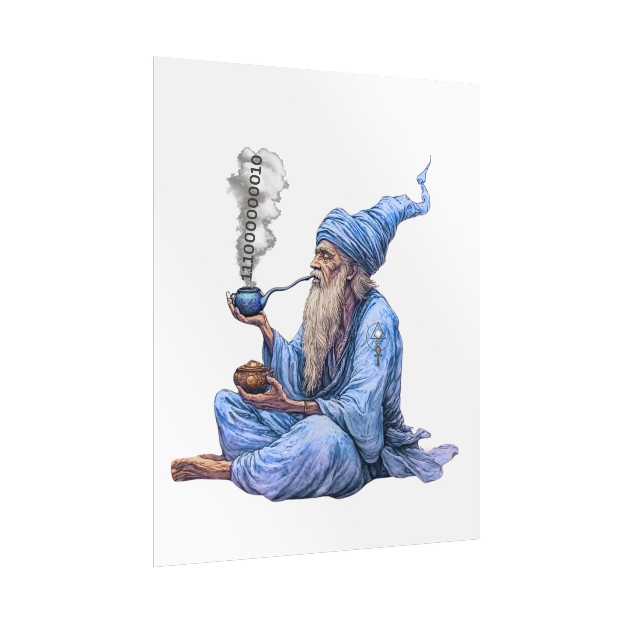 Wizard Getting Activated by the Legacy Key - Rolled Art Print