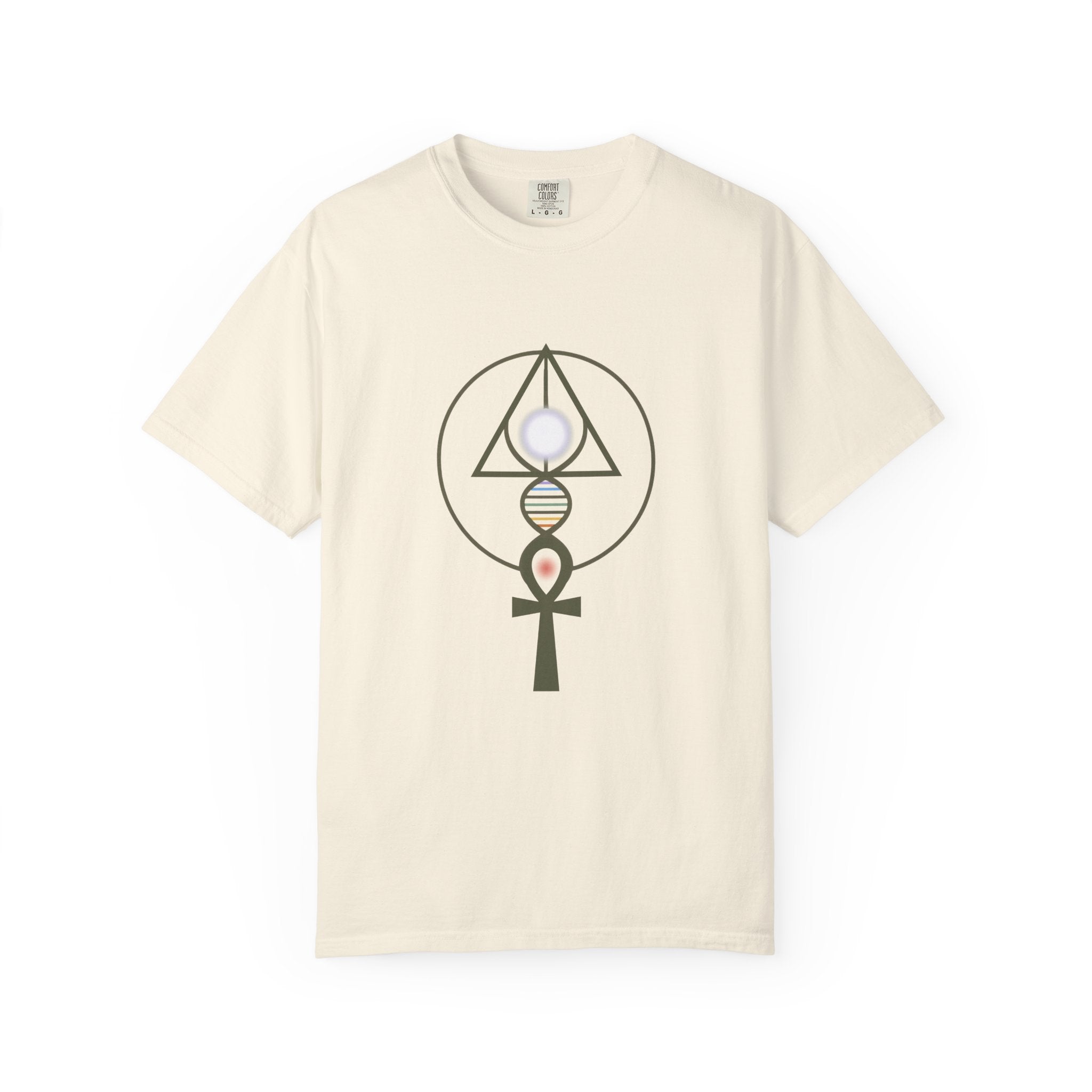 Binary Light Codes Logo T-shirt | Sacred Geometry Alchemy Spiritual Tee