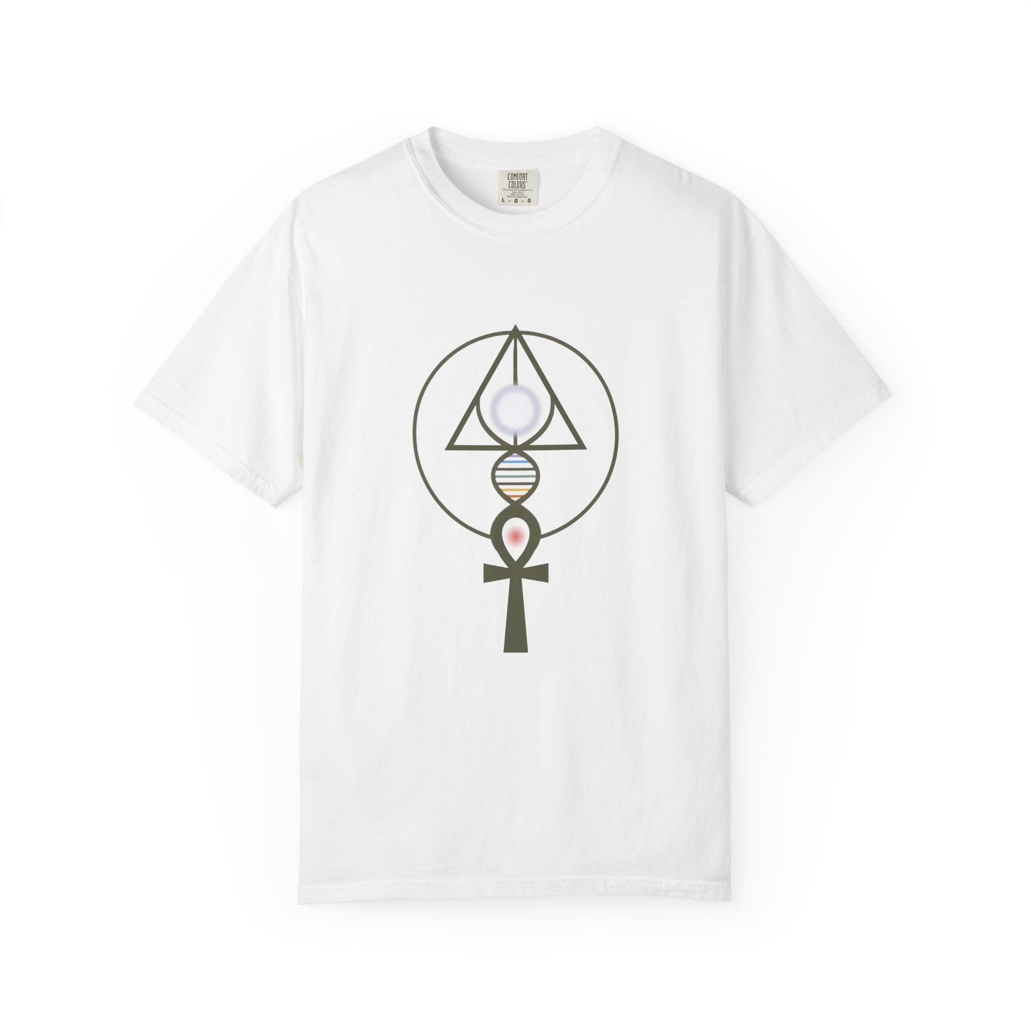 Binary Light Codes Logo T-shirt | Sacred Geometry Alchemy Spiritual Tee