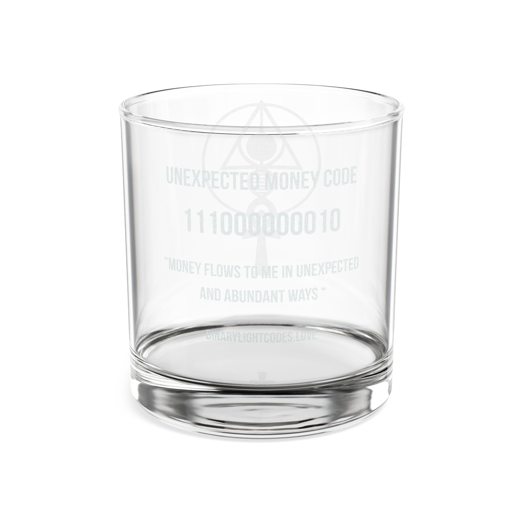 Engraved Glass 10.5oz - 'Unexpected Money Code' Legacy Key Tumbler
