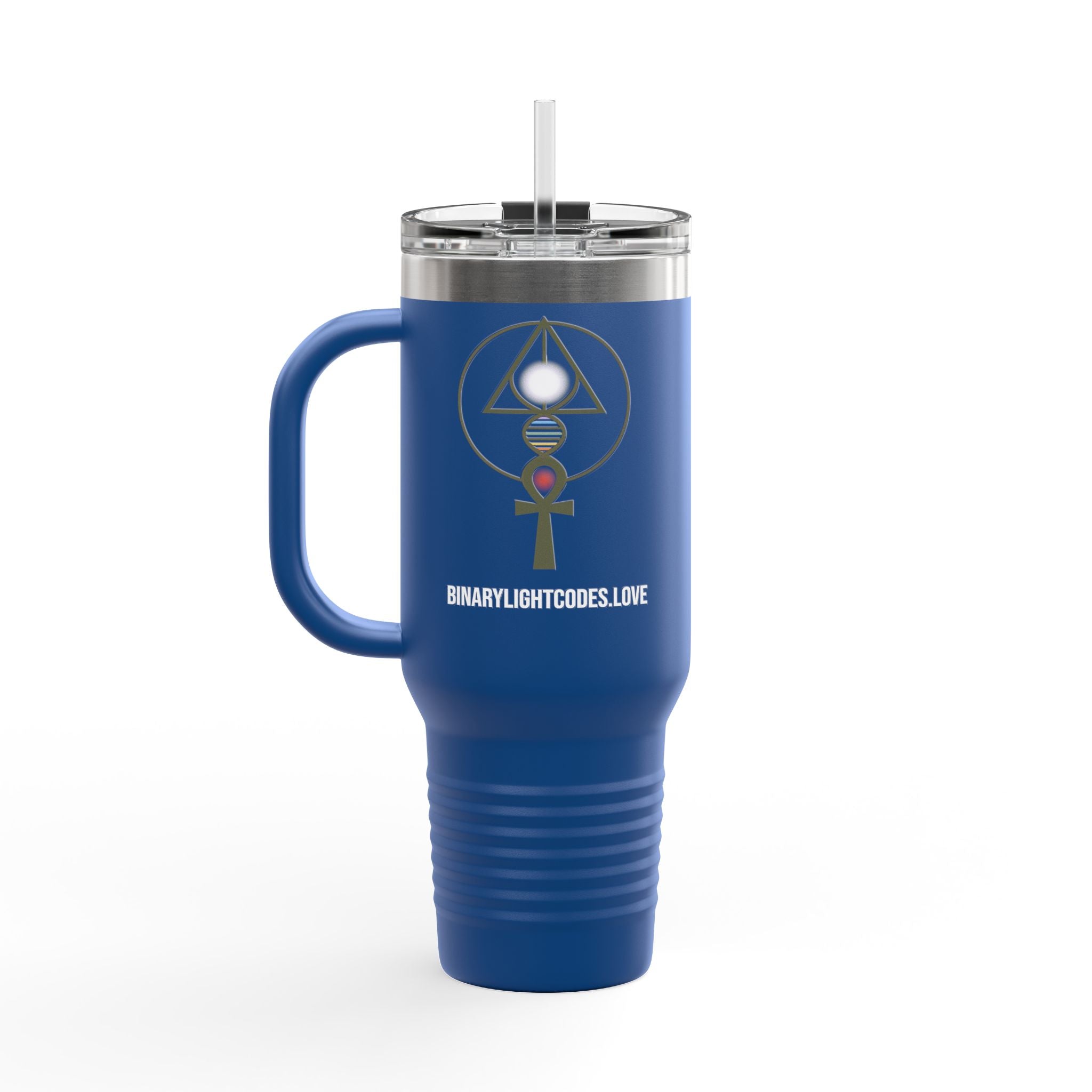 40oz Insulated Travel Mug — "Money Flows to Me" Empowering Affirmation Tumbler