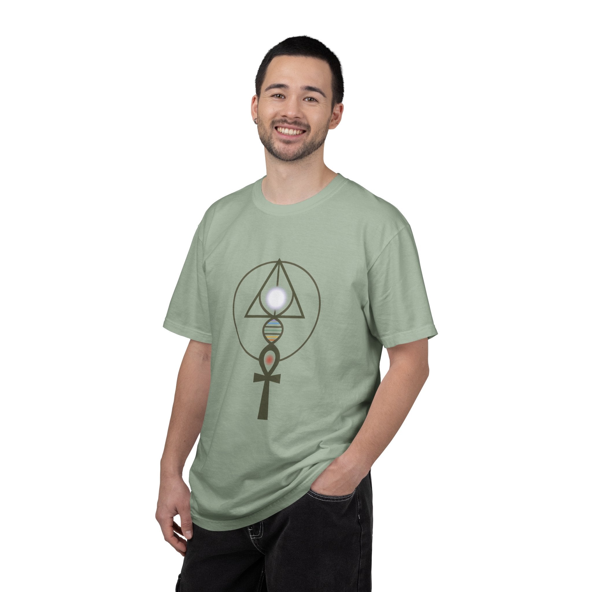 Binary Light Codes Logo T-shirt | Sacred Geometry Alchemy Spiritual Tee