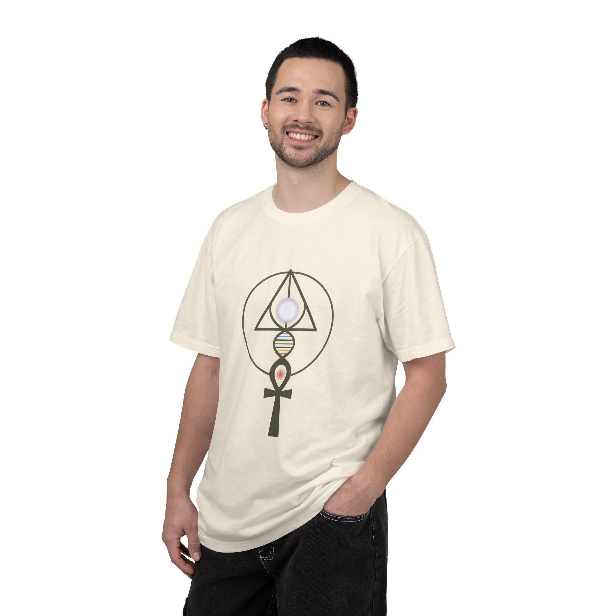 Binary Light Codes Logo T-shirt | Sacred Geometry Alchemy Spiritual Tee