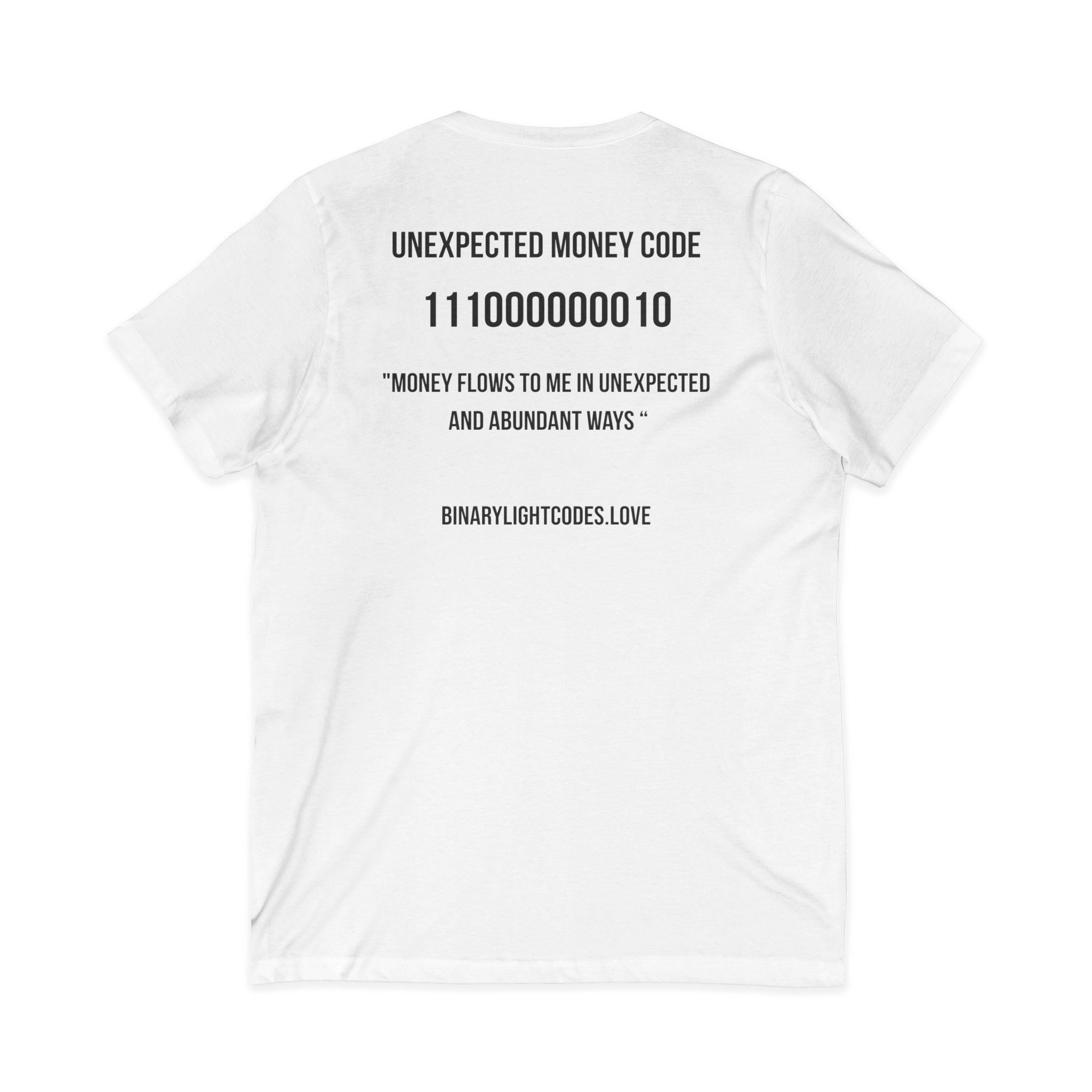 Money Manifestation V-Neck Tee - "Unexpected Money Code"