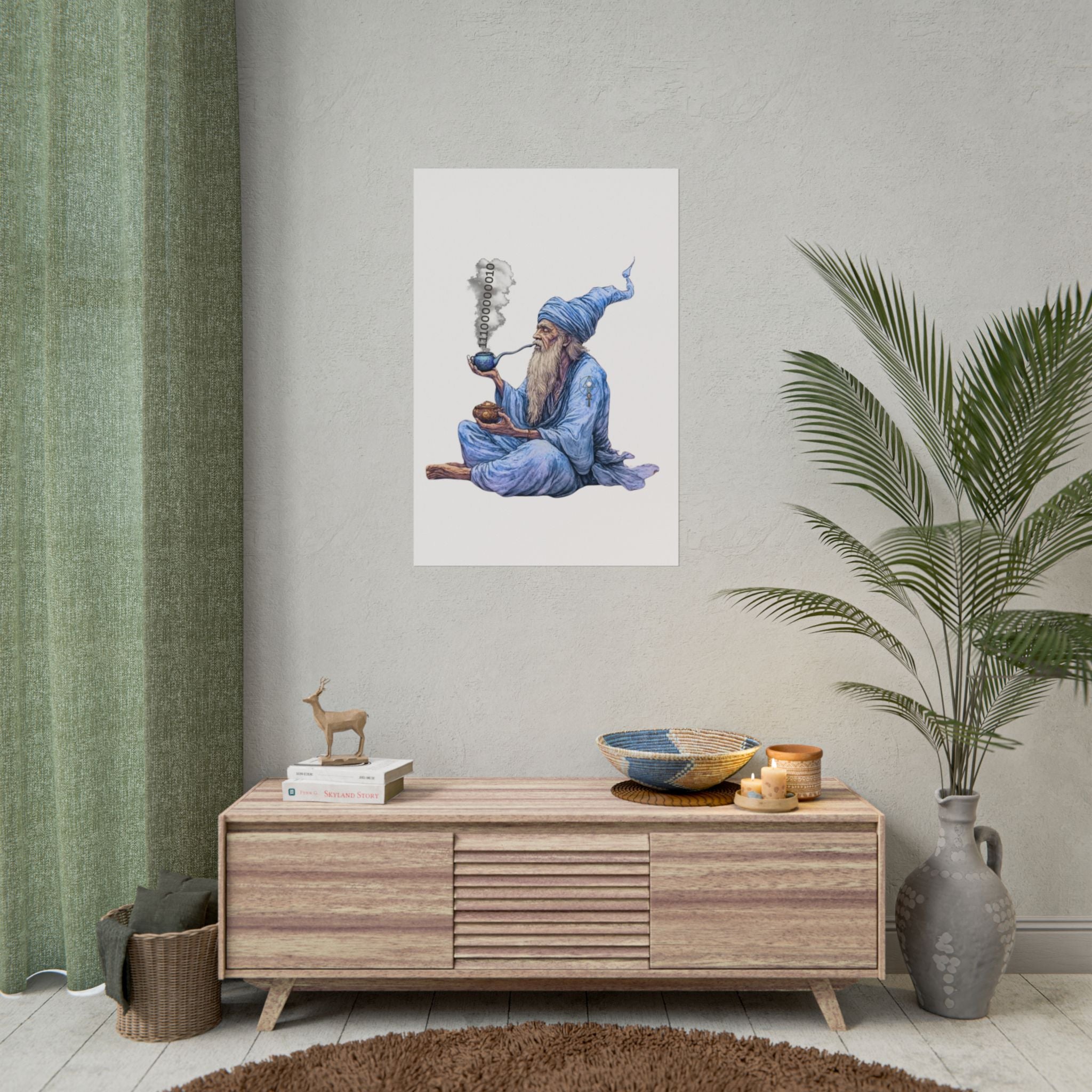 Wizard Getting Activated by the Legacy Key - Rolled Art Print