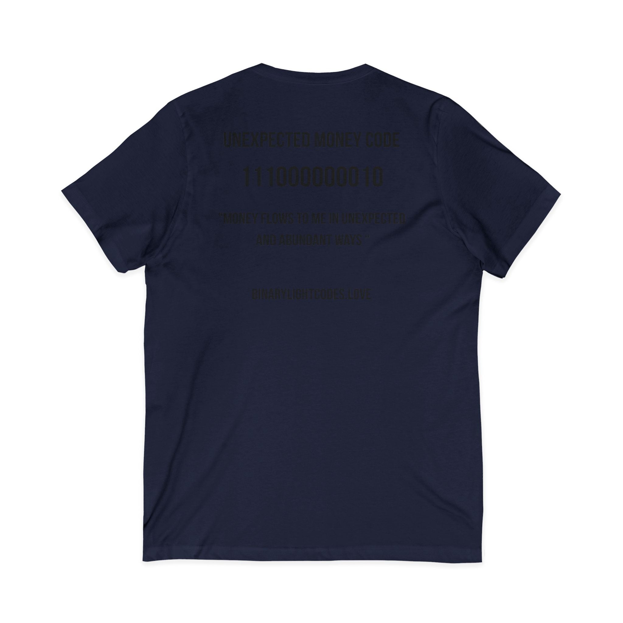 Money Manifestation V-Neck Tee - "Unexpected Money Code"