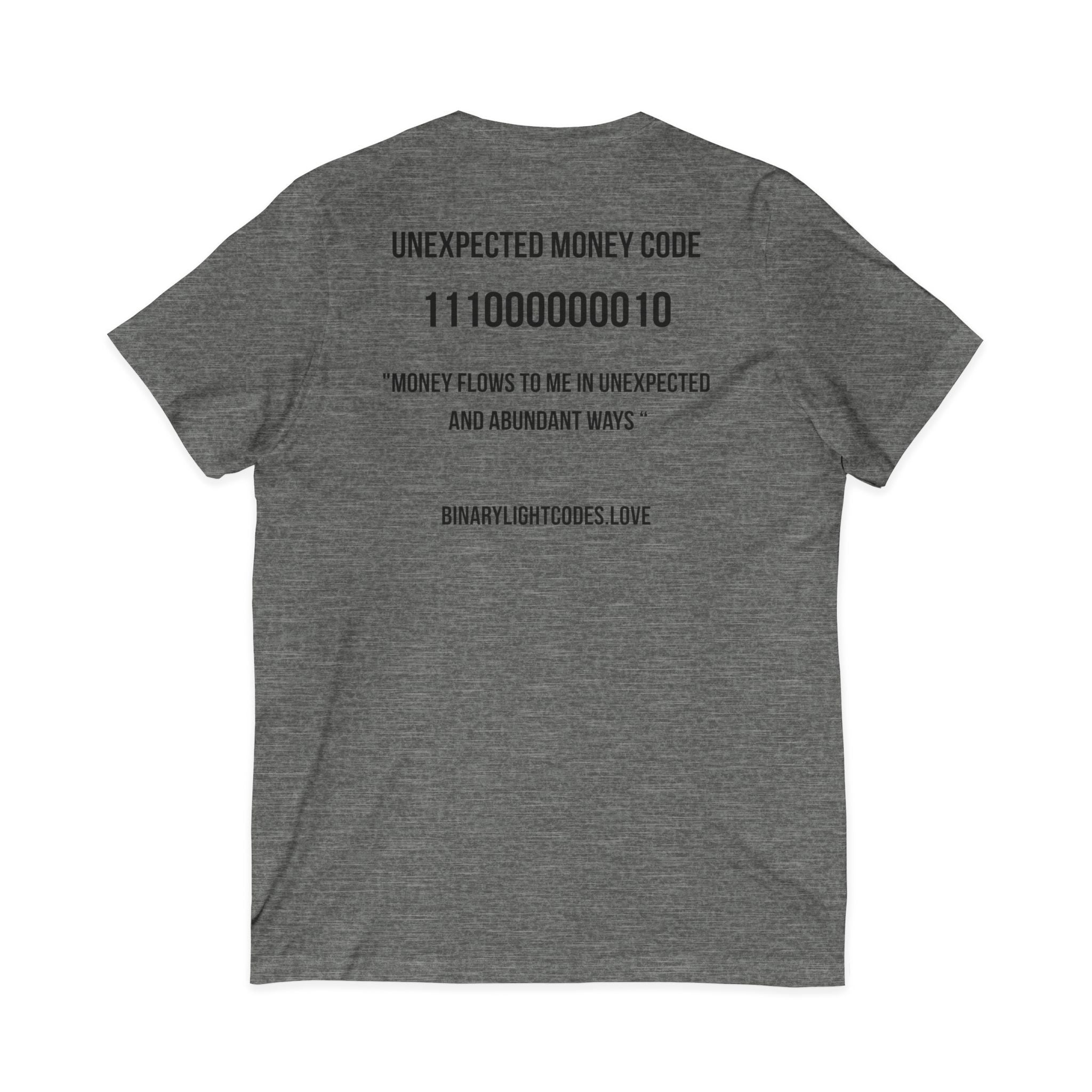 Money Manifestation V-Neck Tee - "Unexpected Money Code"