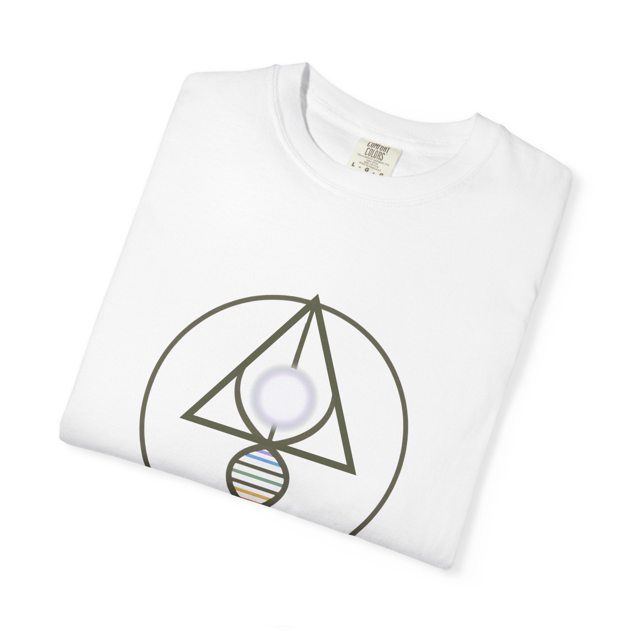 Binary Light Codes Logo T-shirt | Sacred Geometry Alchemy Spiritual Tee
