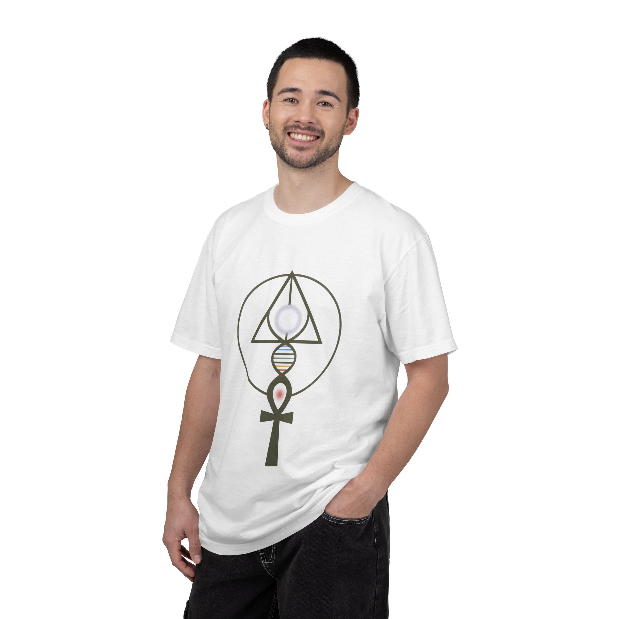 Binary Light Codes Logo T-shirt | Sacred Geometry Alchemy Spiritual Tee