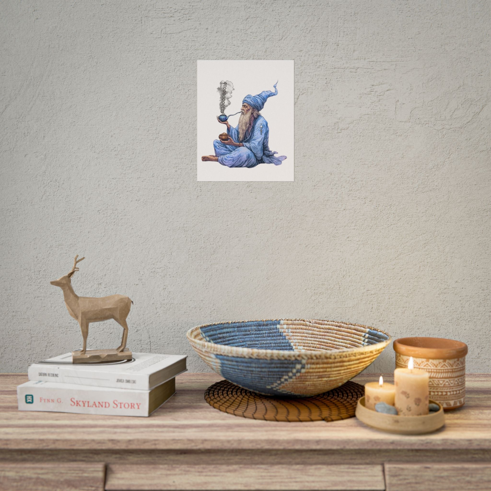 Wizard Getting Activated by the Legacy Key - Rolled Art Print