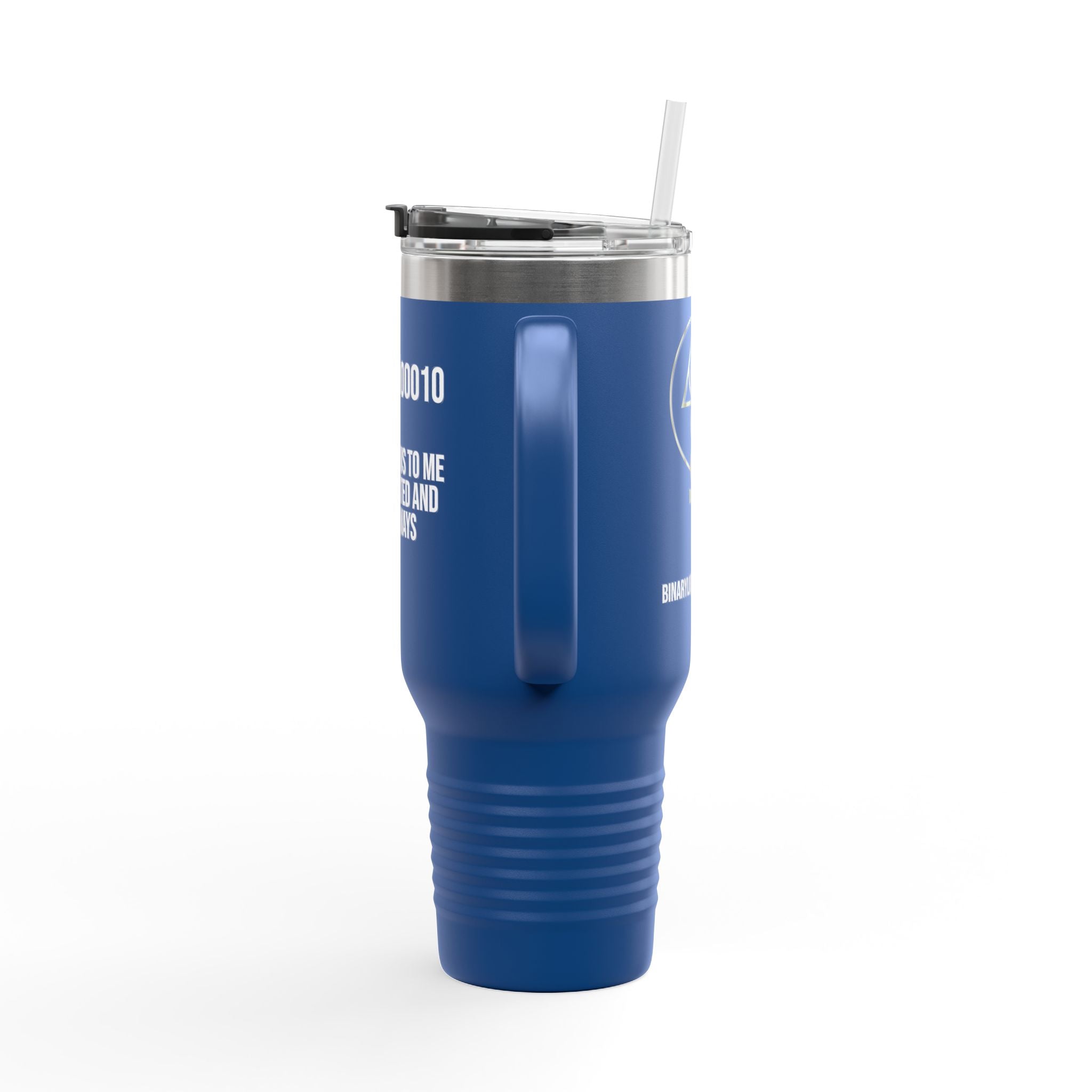40oz Insulated Travel Mug — "Money Flows to Me" Empowering Affirmation Tumbler