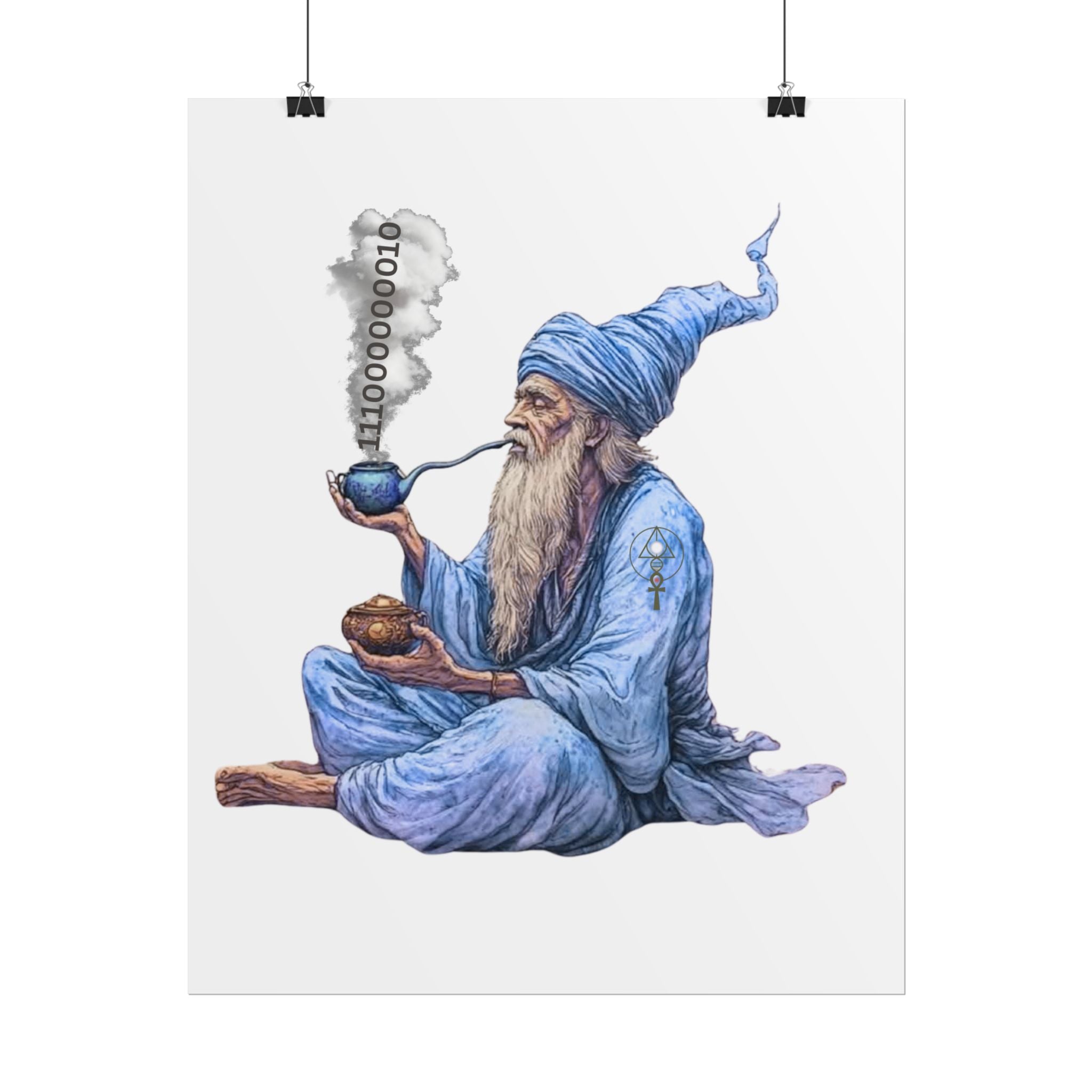 Wizard Getting Activated by the Legacy Key - Rolled Art Print