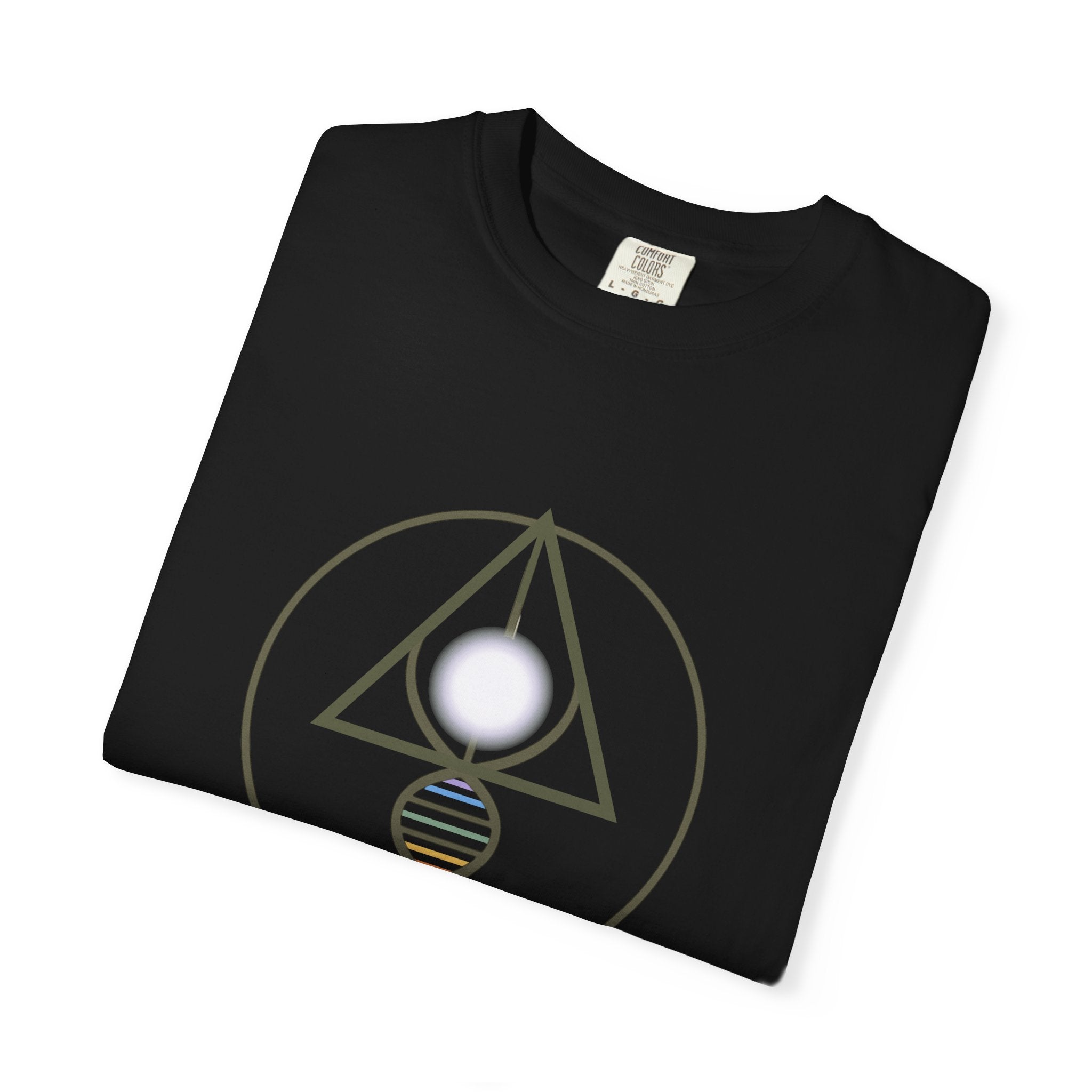 Binary Light Codes Logo T-shirt | Sacred Geometry Alchemy Spiritual Tee
