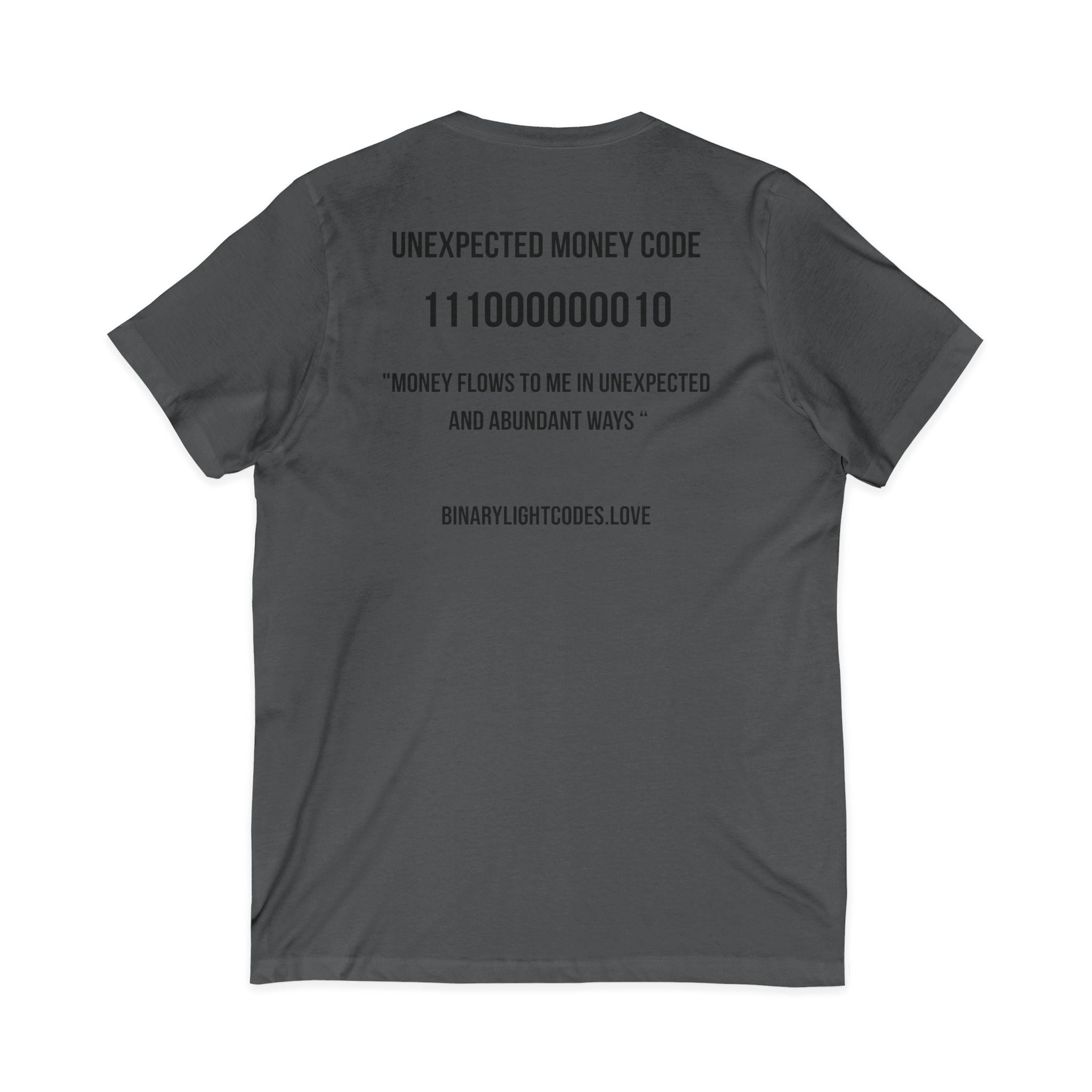 Money Manifestation V-Neck Tee - "Unexpected Money Code"
