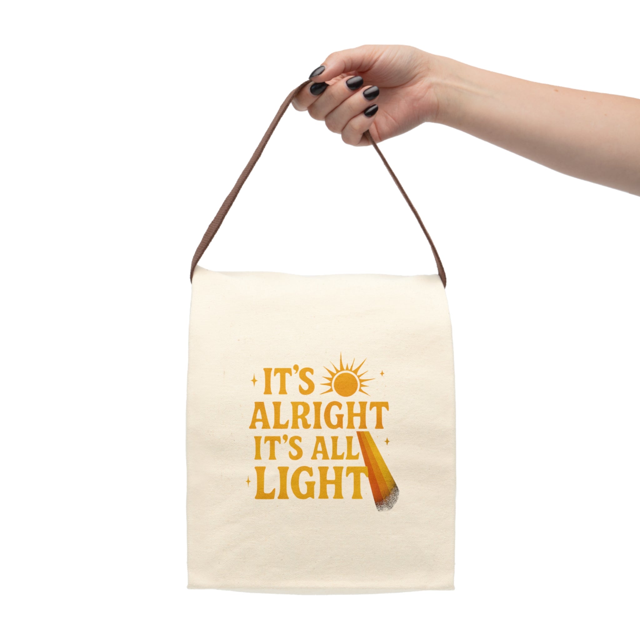 100% Canvas Lunch Bag - "It's Alright It's All Light"